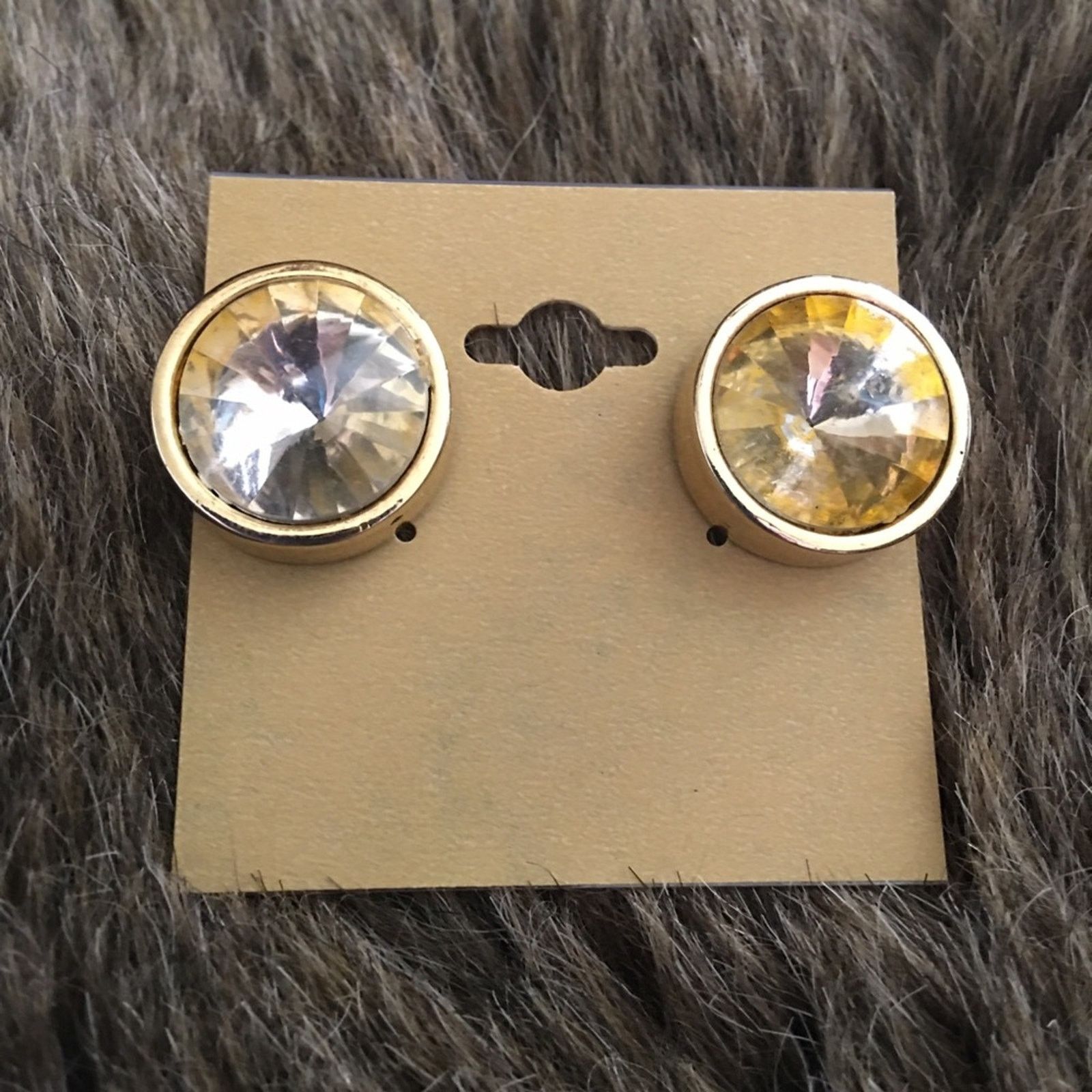 Vintage Vintage 80s rivoli cut clear glass earrings Size ONE SIZE - 2 Thumbnail