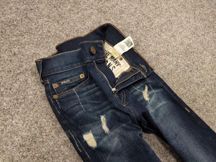 True Religion True Religion Rocco Relaxed Skinny Distressed Denim Jeans Size US 31 - 6 Thumbnail