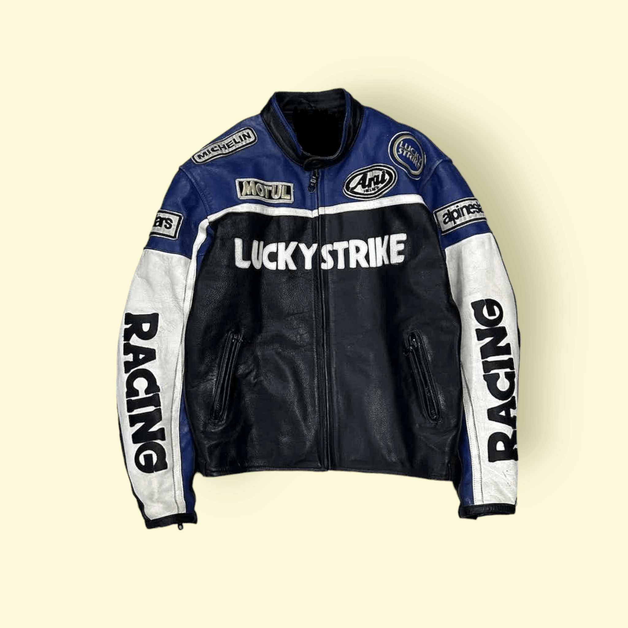 Vintage Vintage 🔥 Lucky Strike Racing Leather Jacket | Grailed
