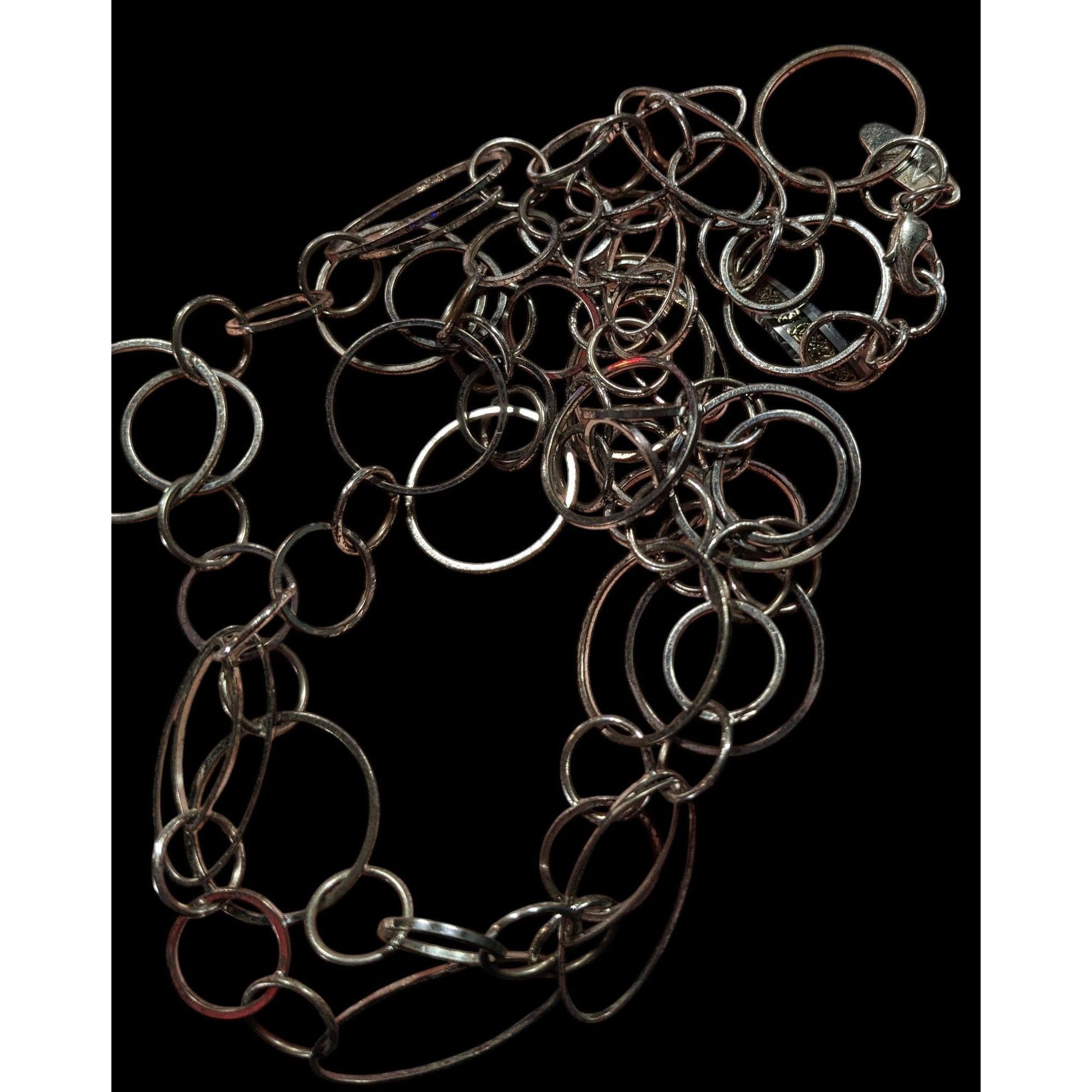Other New York & Company Silver Tone Open Ring Chain Necklace Size ONE SIZE - 6 Thumbnail
