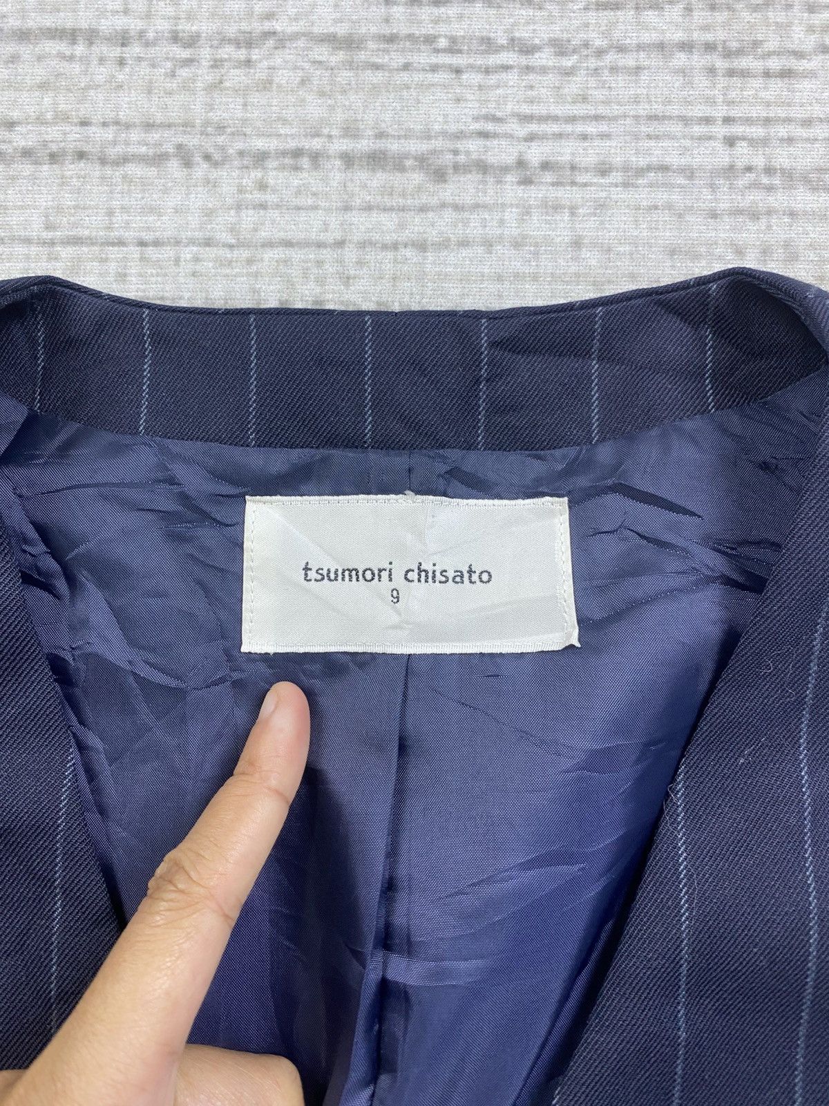 Issey Miyake × Tsumori Chisato × Vintage Vintage Tsumori Chisato Pinstripe Navy Blue Vest Size US S / EU 44-46 / 1 - 8 Thumbnail