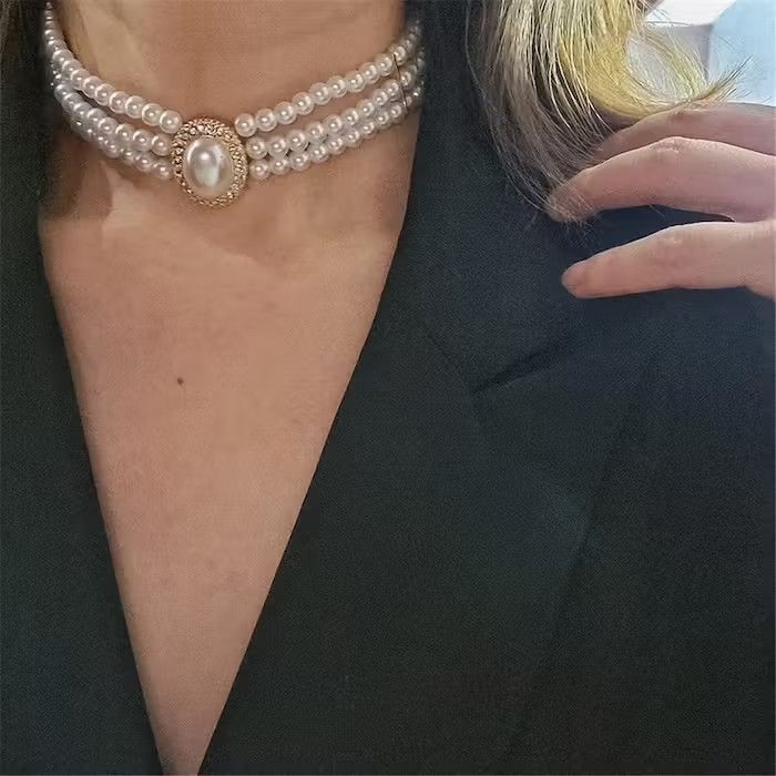 Jewelry × Vintage Multilayer Pearl Collar Necklace Size ONE SIZE - 1 Thumbnail