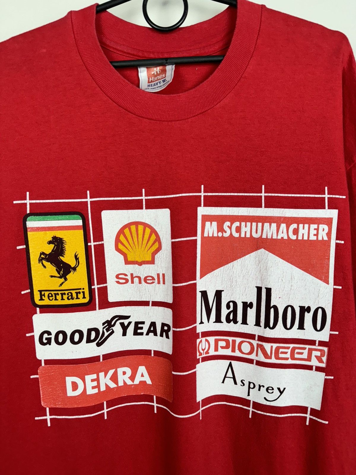 Ferrari × Hanes × Vintage Vintage t shirt Ferrari Michael Schumacher Hanes original Size US XL / EU 56 / 4 - 4 Thumbnail