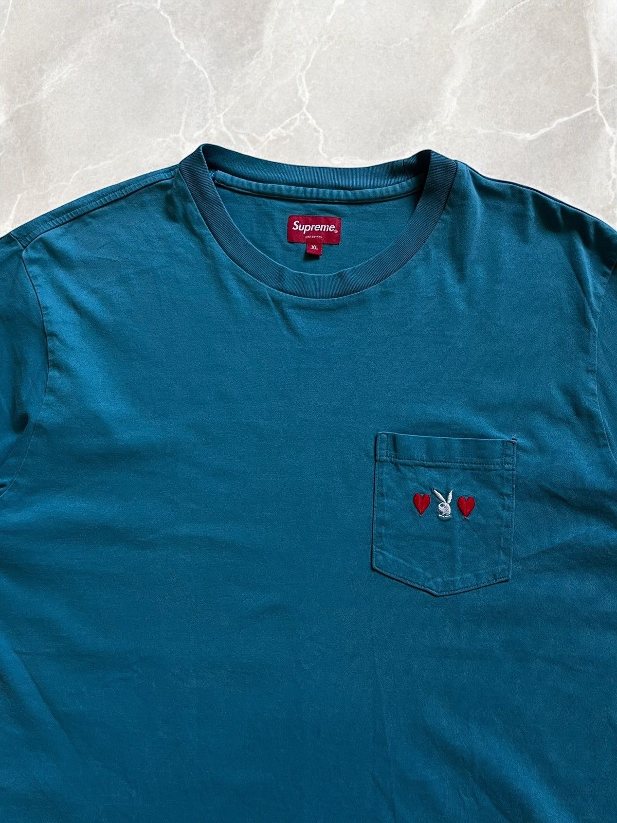 Playboy × Supreme × Vintage SUPREME PLAYBOY VINTAGE Pocket logo tee T shirt boxy fit y2k Size US L / EU 52-54 / 3 - 2 Thumbnail