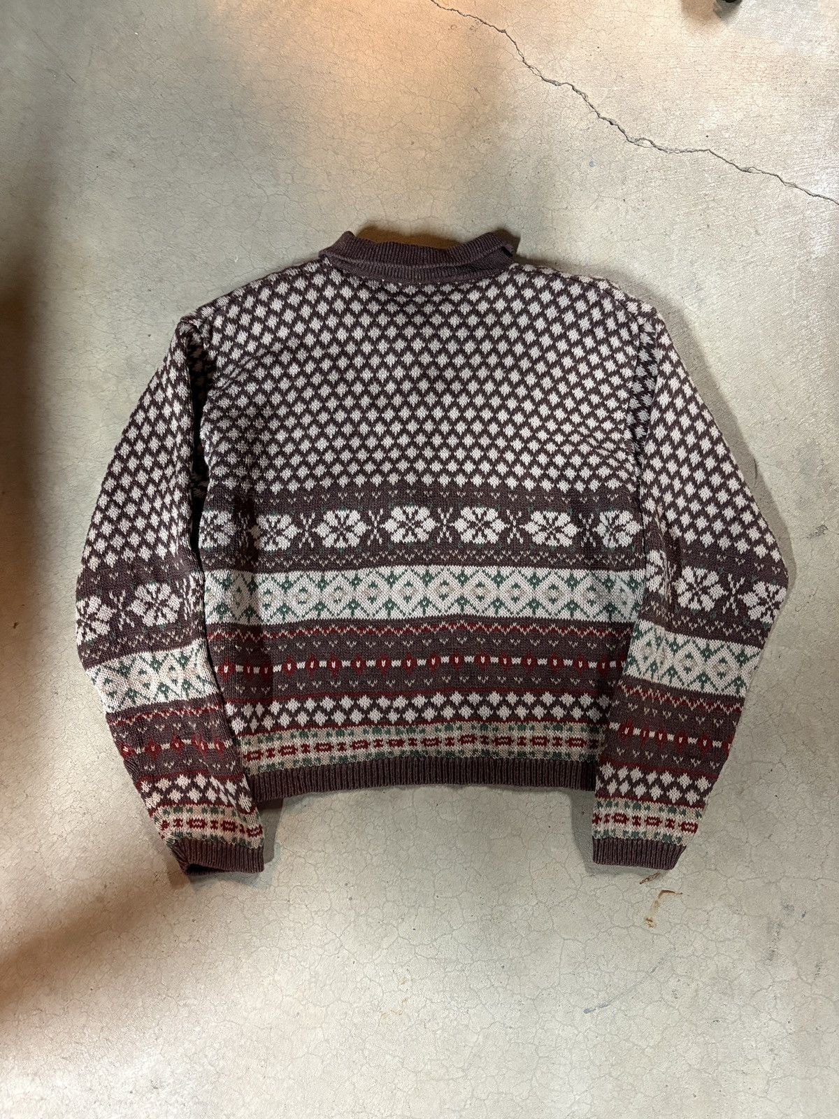 Other Vintage 90s Paul Harris Design Winter Cardigan Knit Sweater Size L / US 10 / IT 46 - 3 Thumbnail
