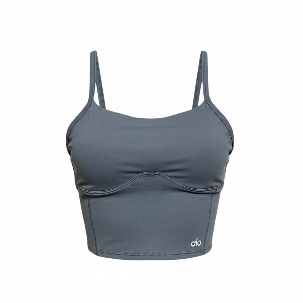 Alo Yoga NWT Alo Yoga Blue Sports Bra & Scrunch Butt Shorts Workout Size M / US 6-8 / IT 42-44 - 4 Thumbnail