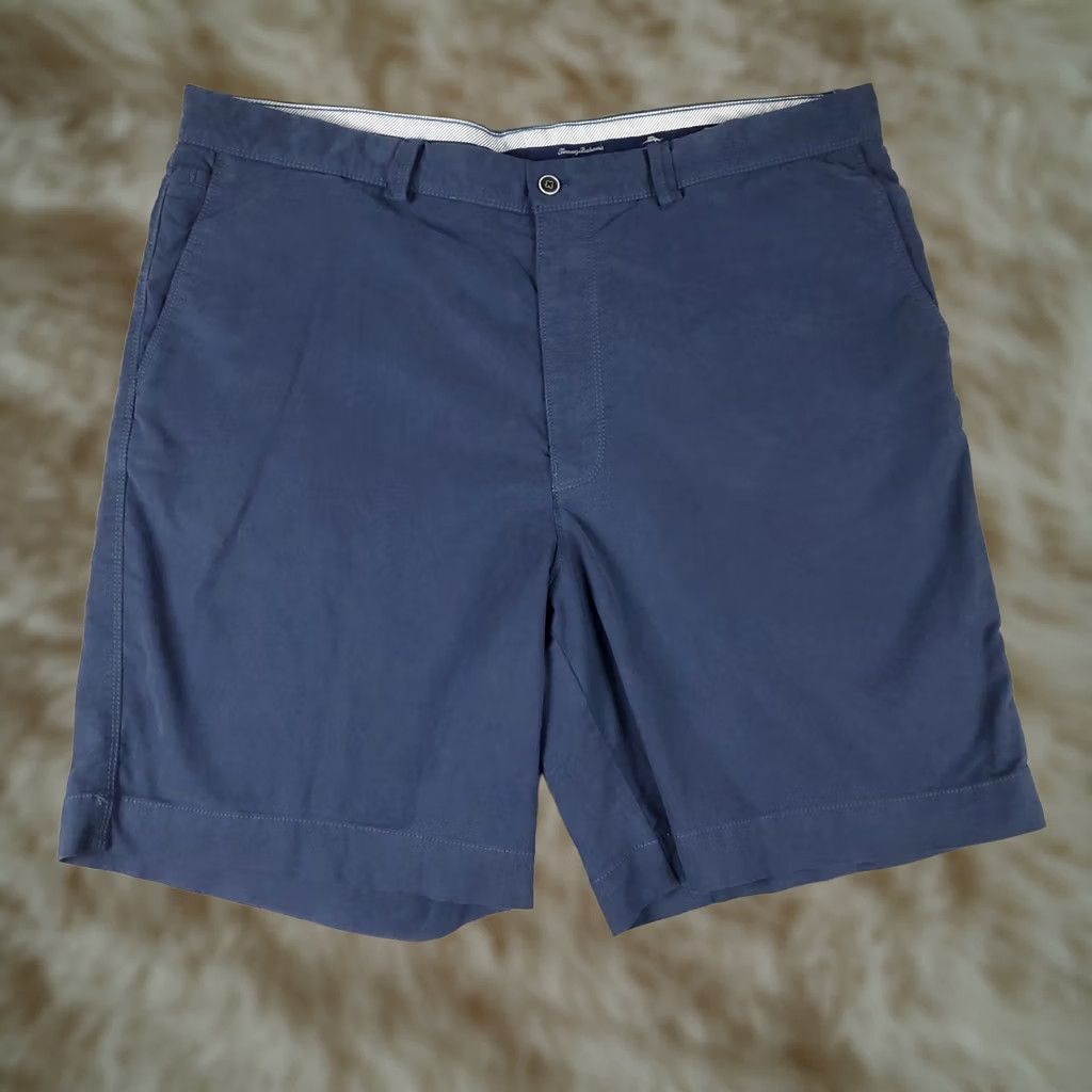Tommy Bahama Mens Shorts Blue Size 40 Cotton Blend Flat Front Chino, Men's