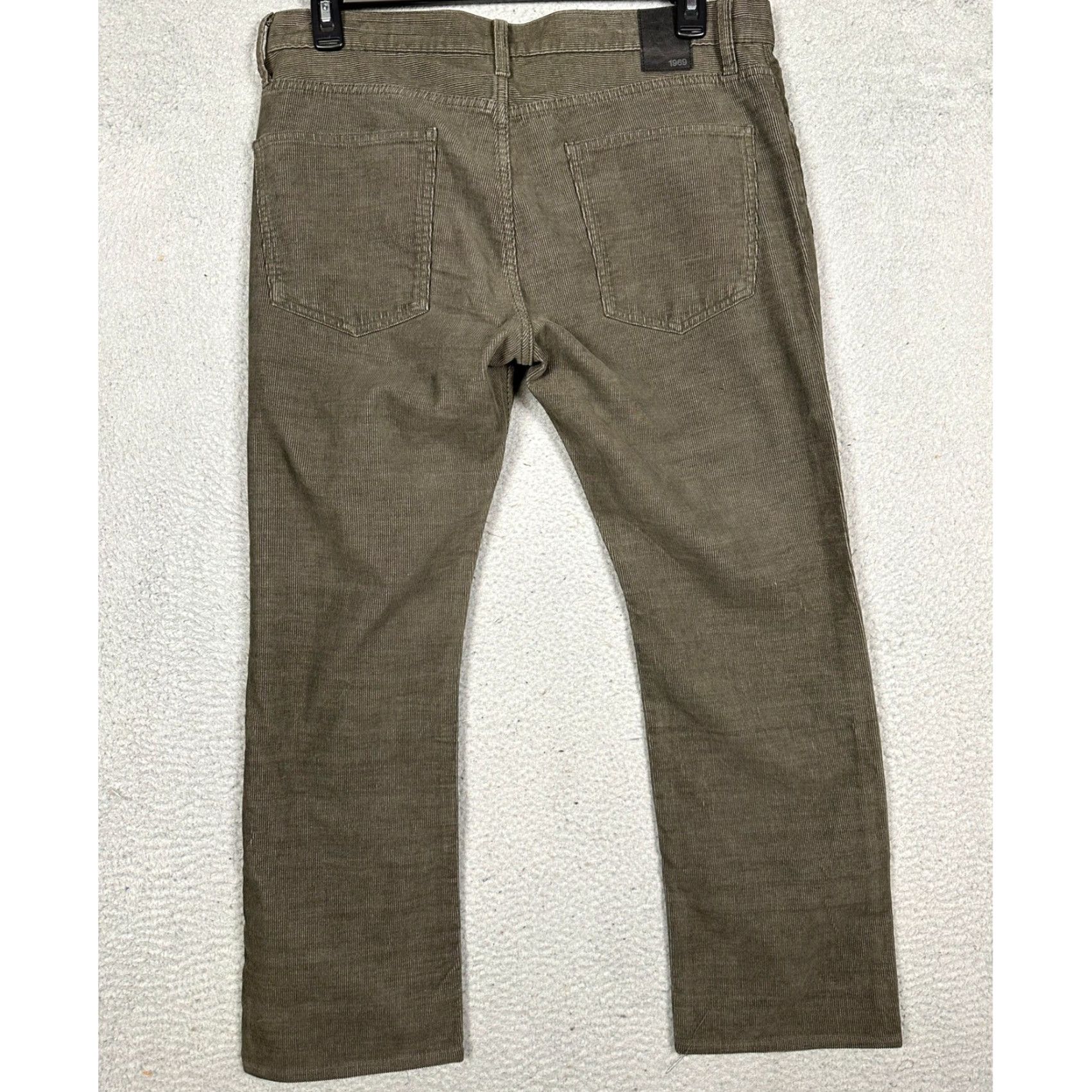 Gap Gap Corduroy Pants Slim 5-Pocket Olive Green Mens 34x28 Casual EUC Size US 34 / EU 50 - 2 Thumbnail