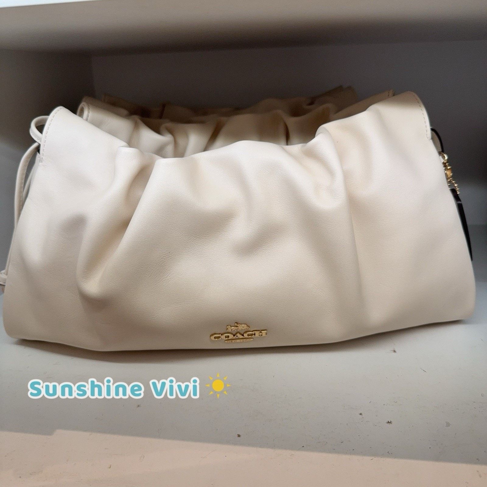 Coach NWT Coach Faye Large Shoulder Bag CCE68 Gold/Chalk Size ONE SIZE - 1 Thumbnail