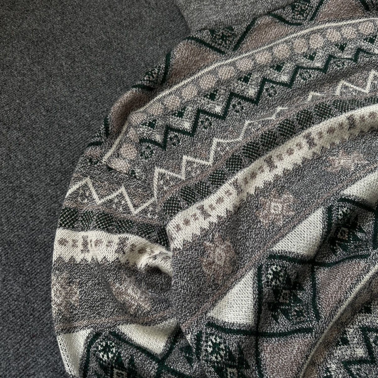 Aran Isles Knitwear VTG Western Man’s Zip Sweater Crazy Size L Abstractive Very Size US L / EU 52-54 / 3 - 15 Thumbnail