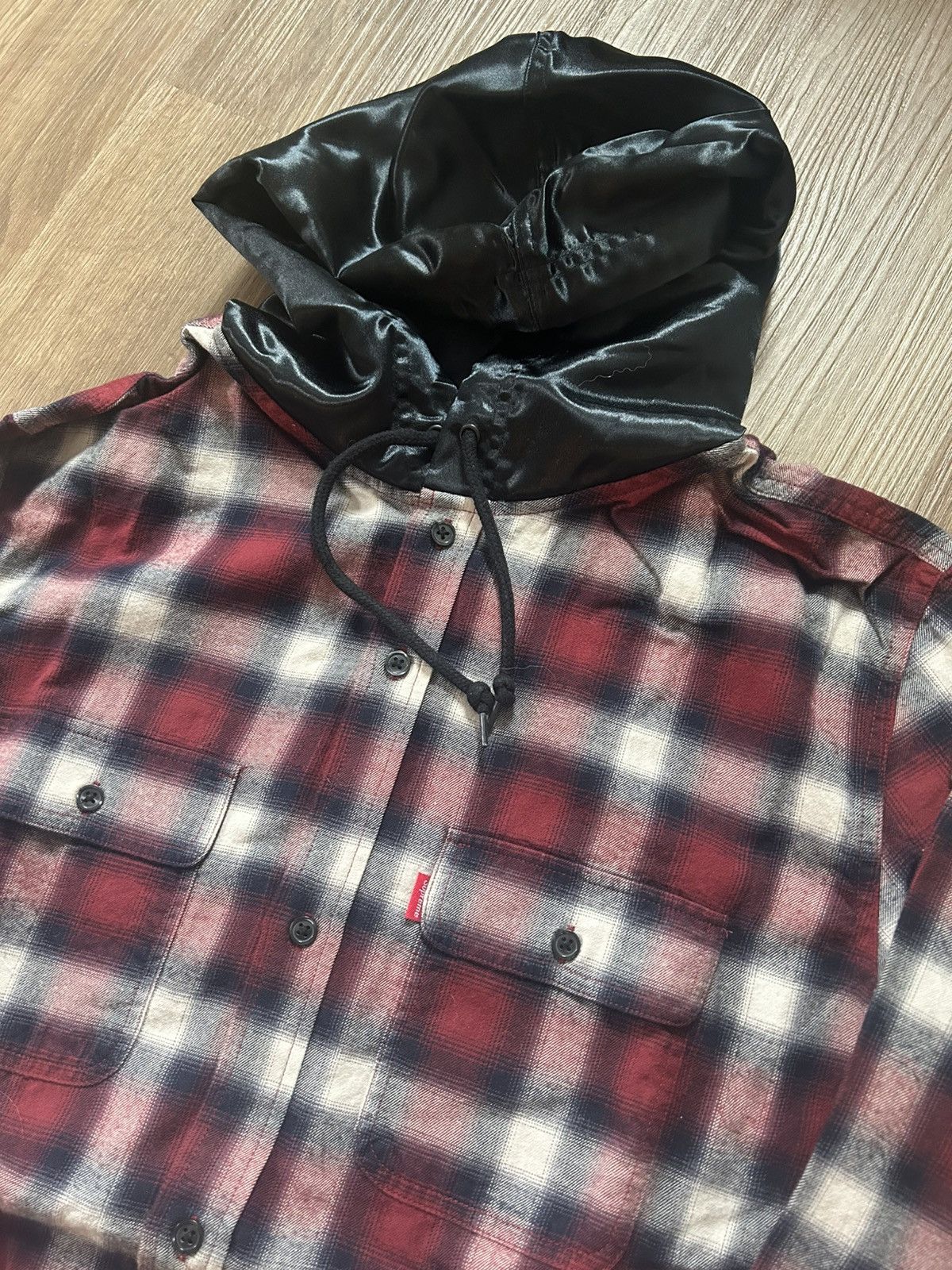 Supreme × Undercover Supreme x Undercover Satin Hooded Flannel SS15 Red Size US L / EU 52-54 / 3 - 3 Thumbnail