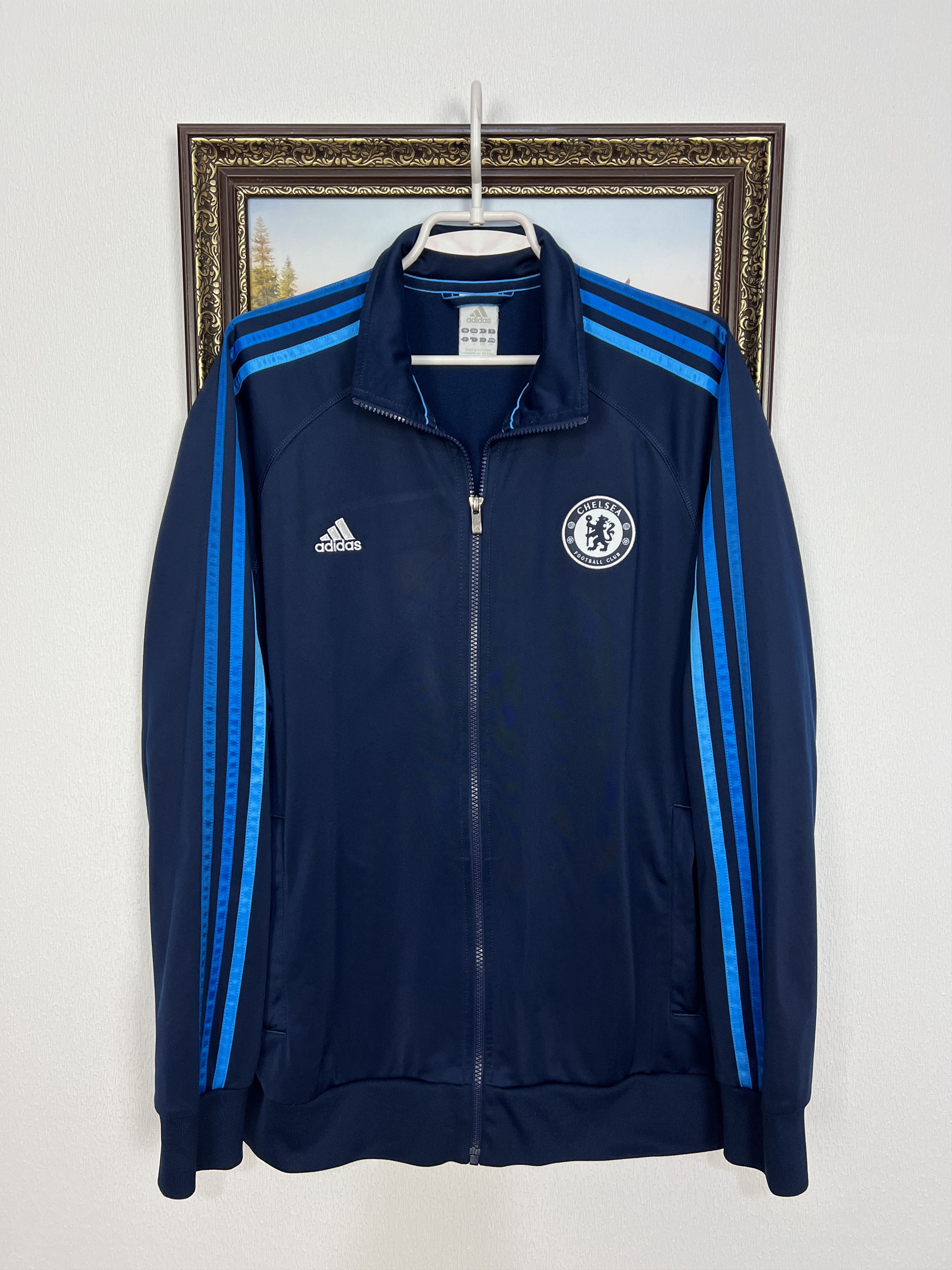 Adidas Vintage Chelsea Football Jacket Soccer Track Top Rare Zip Size US L / EU 52-54 / 3 - 1 Thumbnail