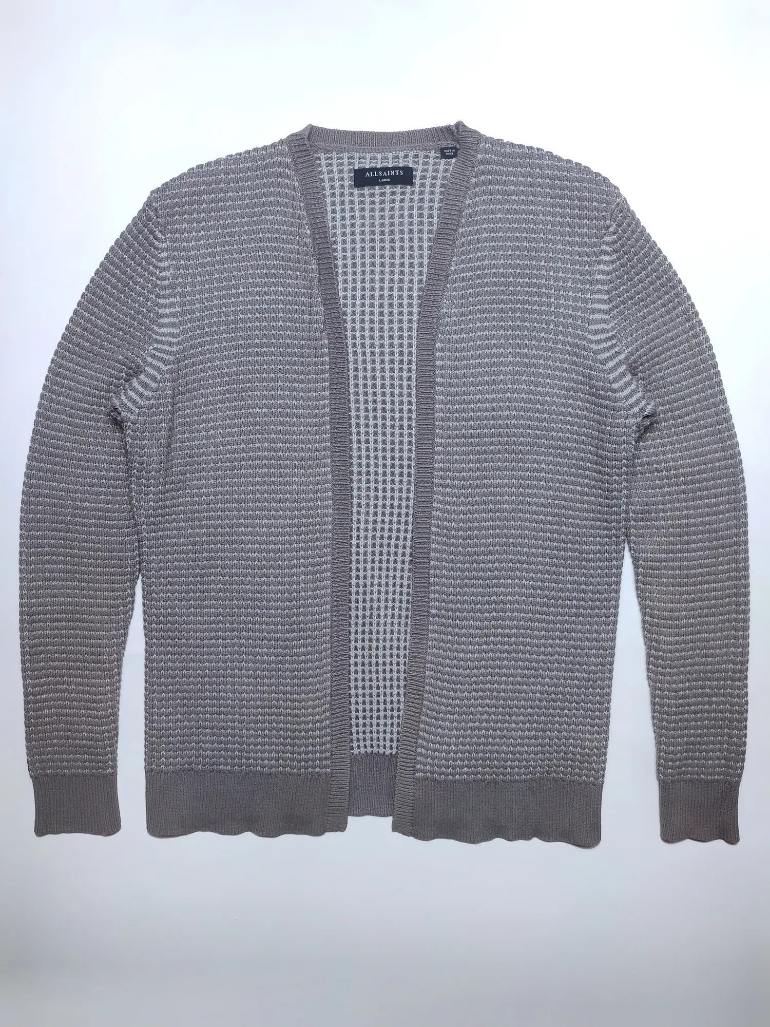 Allsaints Allsaints Open Waffle Heavy Cardigan Size US L / EU 52-54 / 3 - 4 Thumbnail