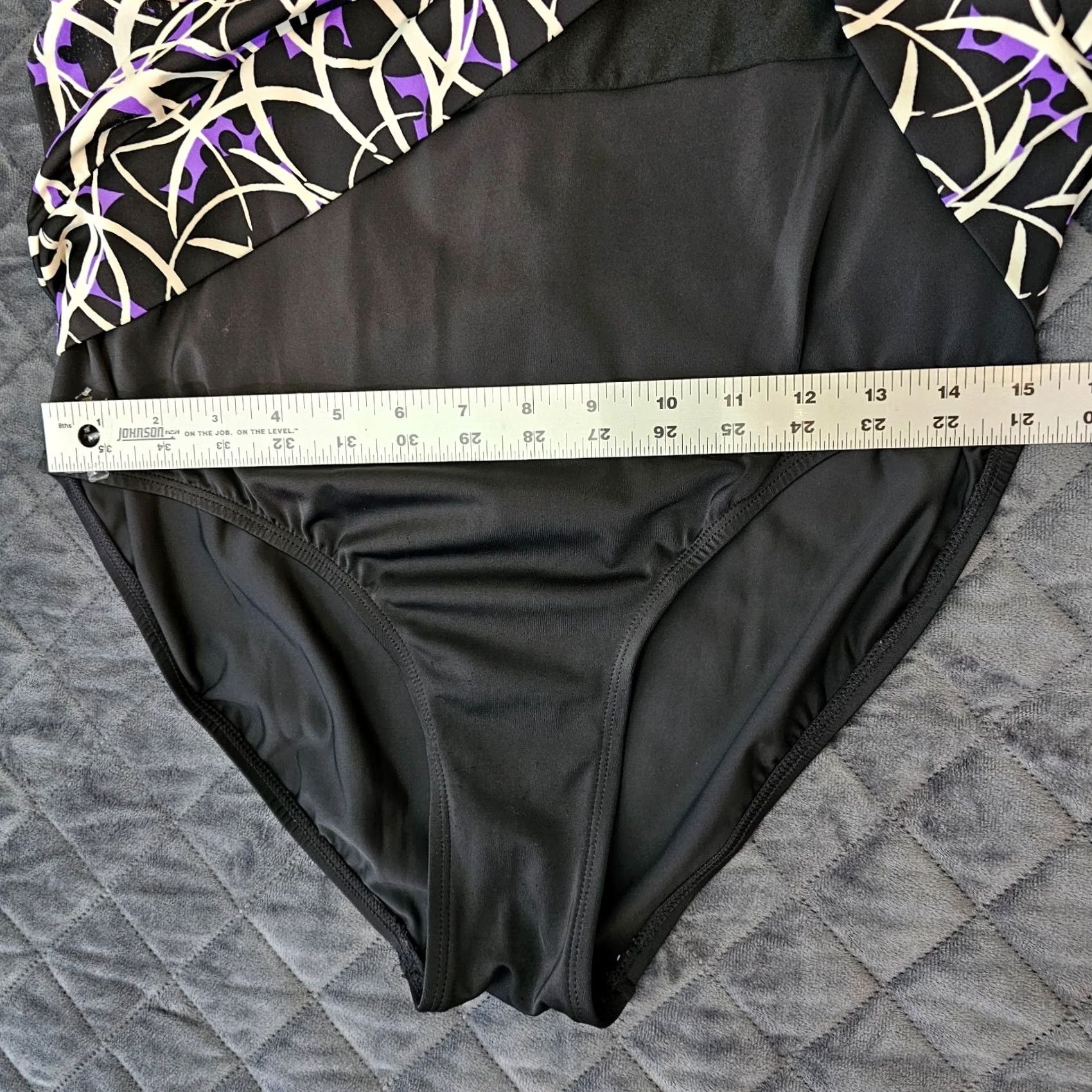 Vintage Jaclyn Smith Women's Tankini Black & Purple Floral Tankini Swim Top & Swim Skirt Set Size 16 Built-In Bra Spaghetti Strap Nylon Spandex Regular Women Size ONE SIZE - 7 Thumbnail