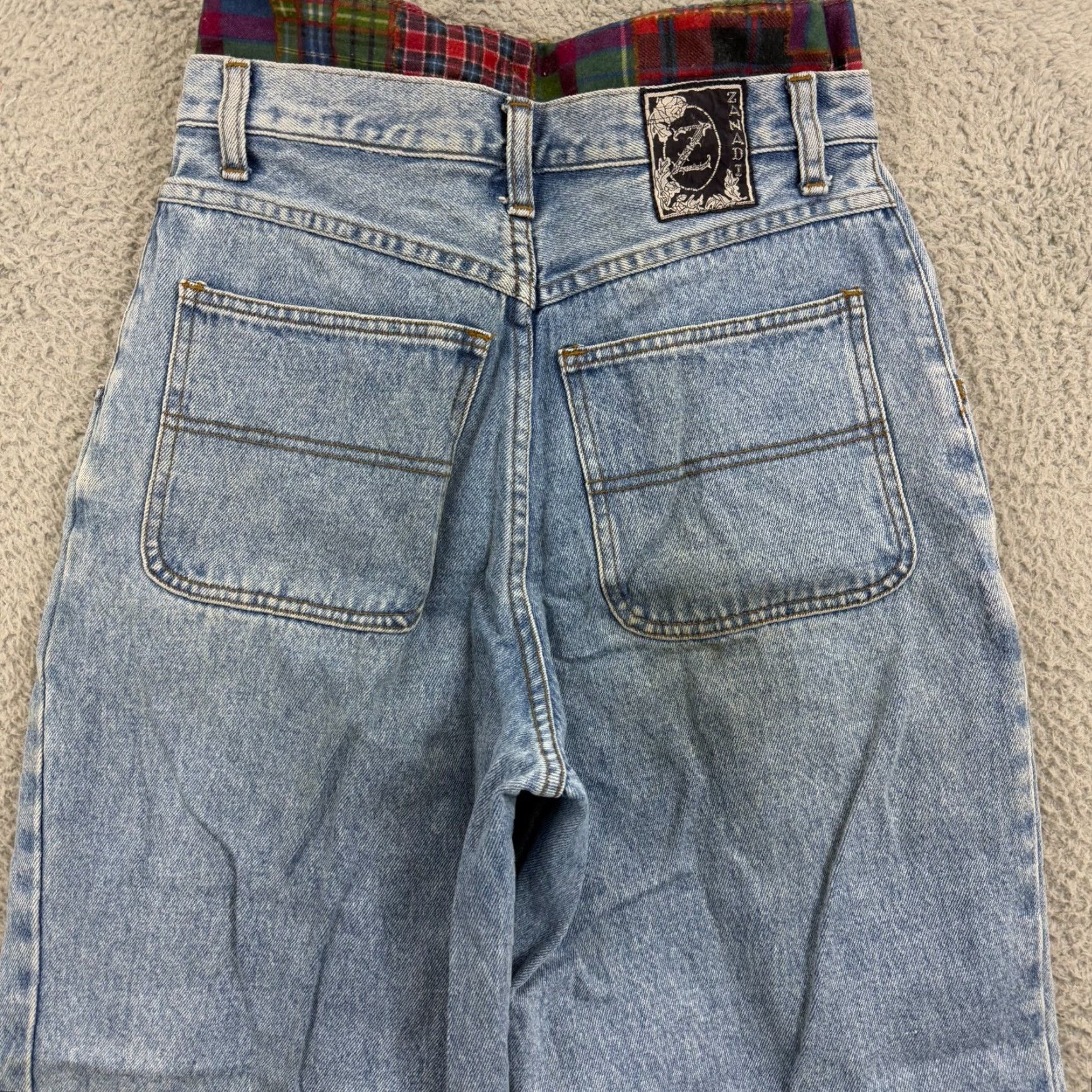 Vintage VINTAGE Zana Di Jeans Womens 9/10 Blue Button Fly 28x30 Baggy 80s Skater Loose Size 30" / US 8 / IT 44 - 5 Thumbnail