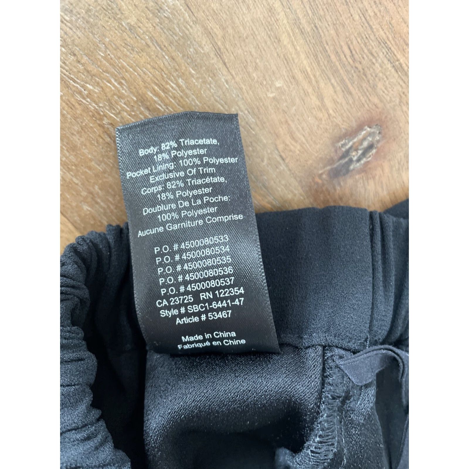 Aritzia Aritzia Babaton Dexter Black Dress Pants Womens 2XS Office Career Tapered Pockets Crepe Pull On Size 24" / US 00 / IT 34 - 6 Thumbnail