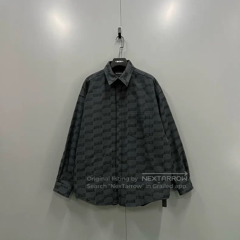 Balenciaga Balenciaga Printed Buckle BB Shirt Jacket Size US M / EU 48-50 / 2 - 1 Thumbnail