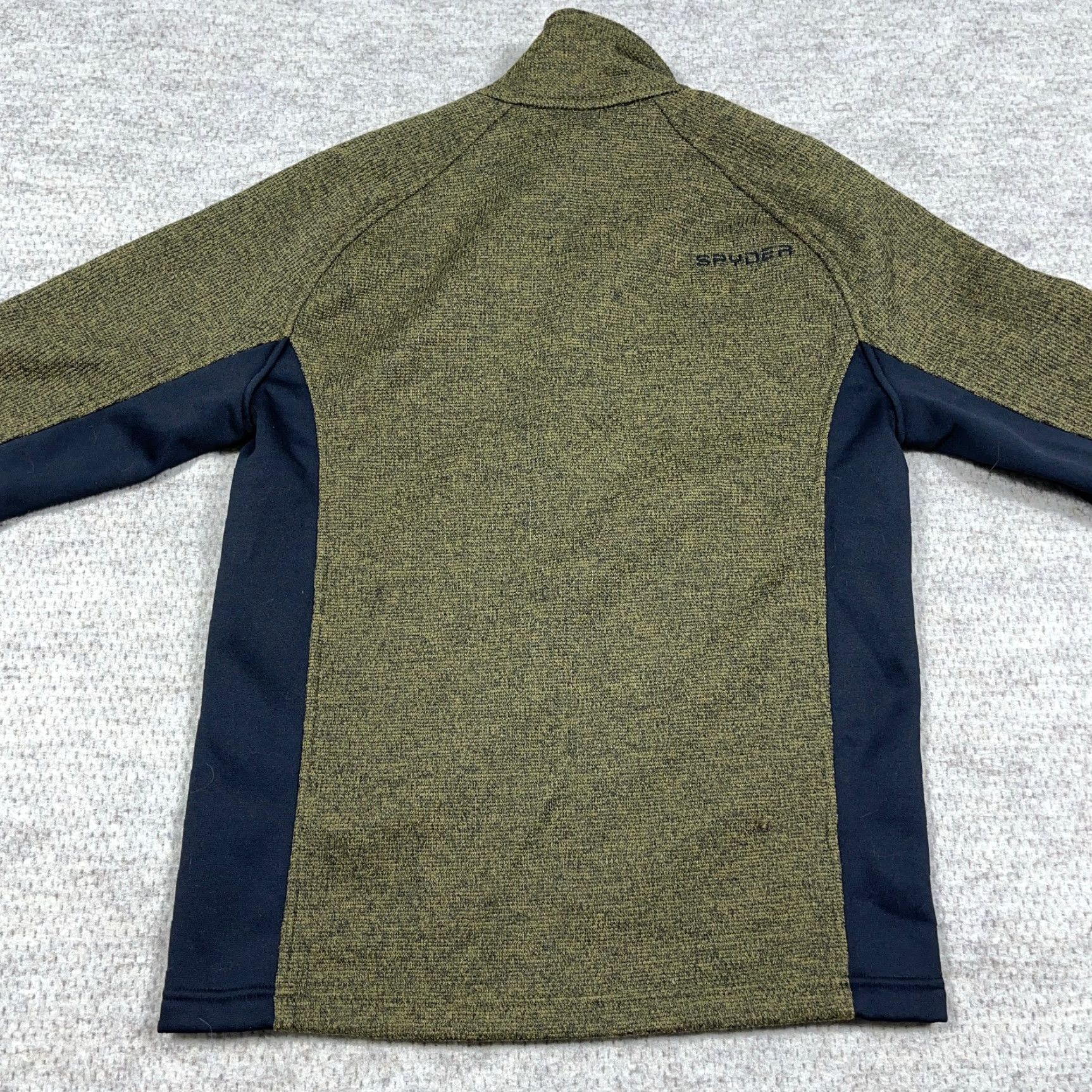 Spyder Spyder Sweater Men Medium Olive Green Pullover 1/4 Zip Thermal Knit Sweater Size US M / EU 48-50 / 2 - 6 Thumbnail
