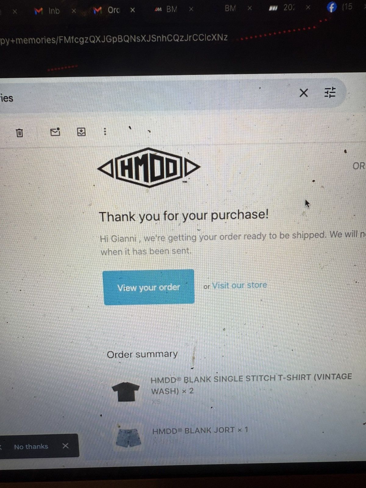 HMDD Hmdd blank Jort Size US 28 / EU 44 - 5 Thumbnail