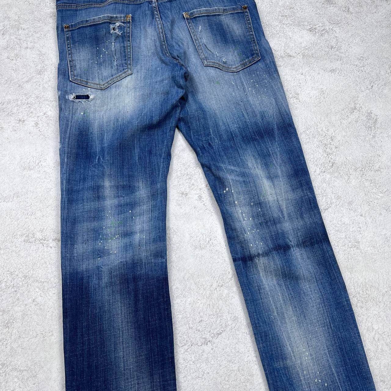 Dsquared2 DSQUARED2 Jeans Distressed Ripped Paint Splatter Slim Fit Size US 34 / EU 50 - 10 Thumbnail