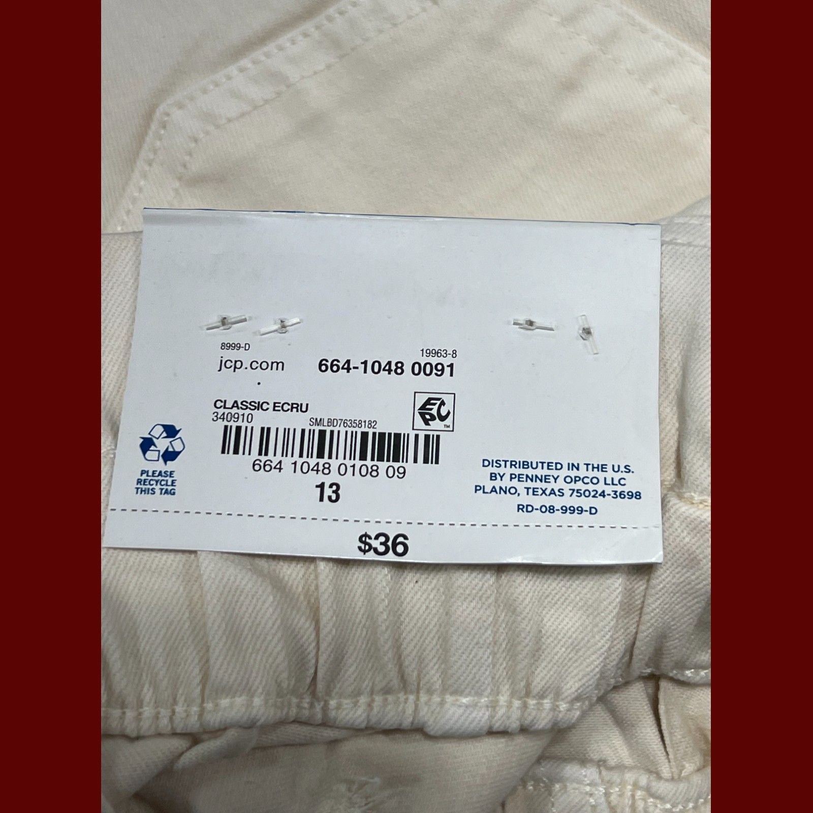 Arizona Jean Co. Arizona - Women's High Rise Denim Short - Beige - 13 Size 30" / US 8 / IT 44 - 10 Thumbnail
