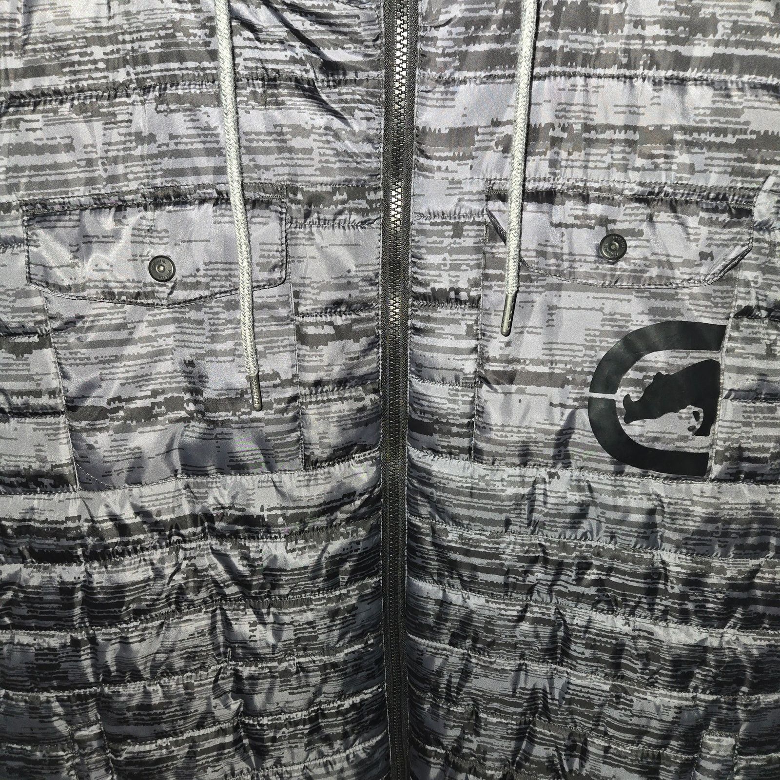 Ecko Unltd. ECKO UNLTD Grey Black Sleeveless Hoodie Bomber Puffer Vest Size US XXL / EU 58 / 5 - 4 Thumbnail