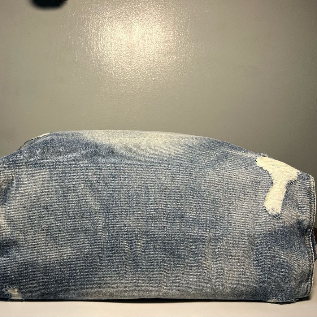 Telfar Large Telfar blue distressed denim Size ONE SIZE - 9 Thumbnail