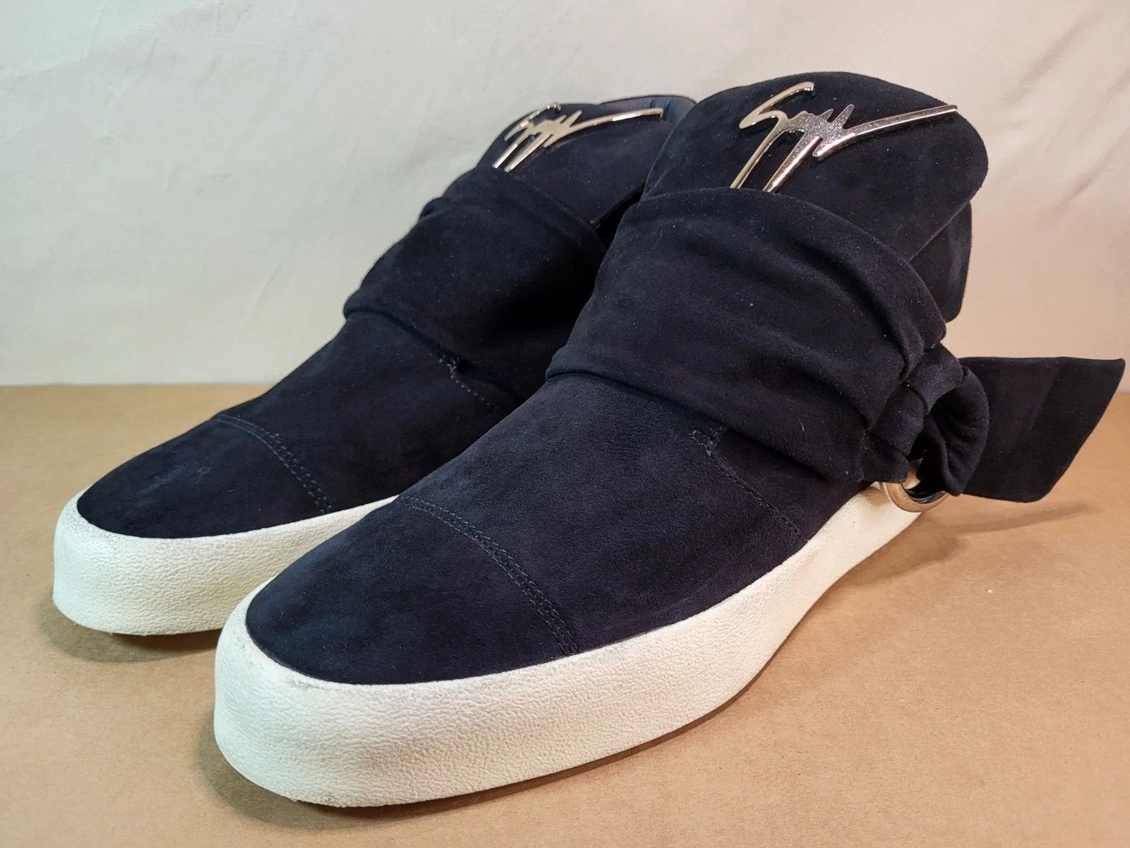 Giuseppe Zanotti Giuseppe Zanotti Black Suede Sneaker Italy Size US 15 / EU 48 - 2 Thumbnail