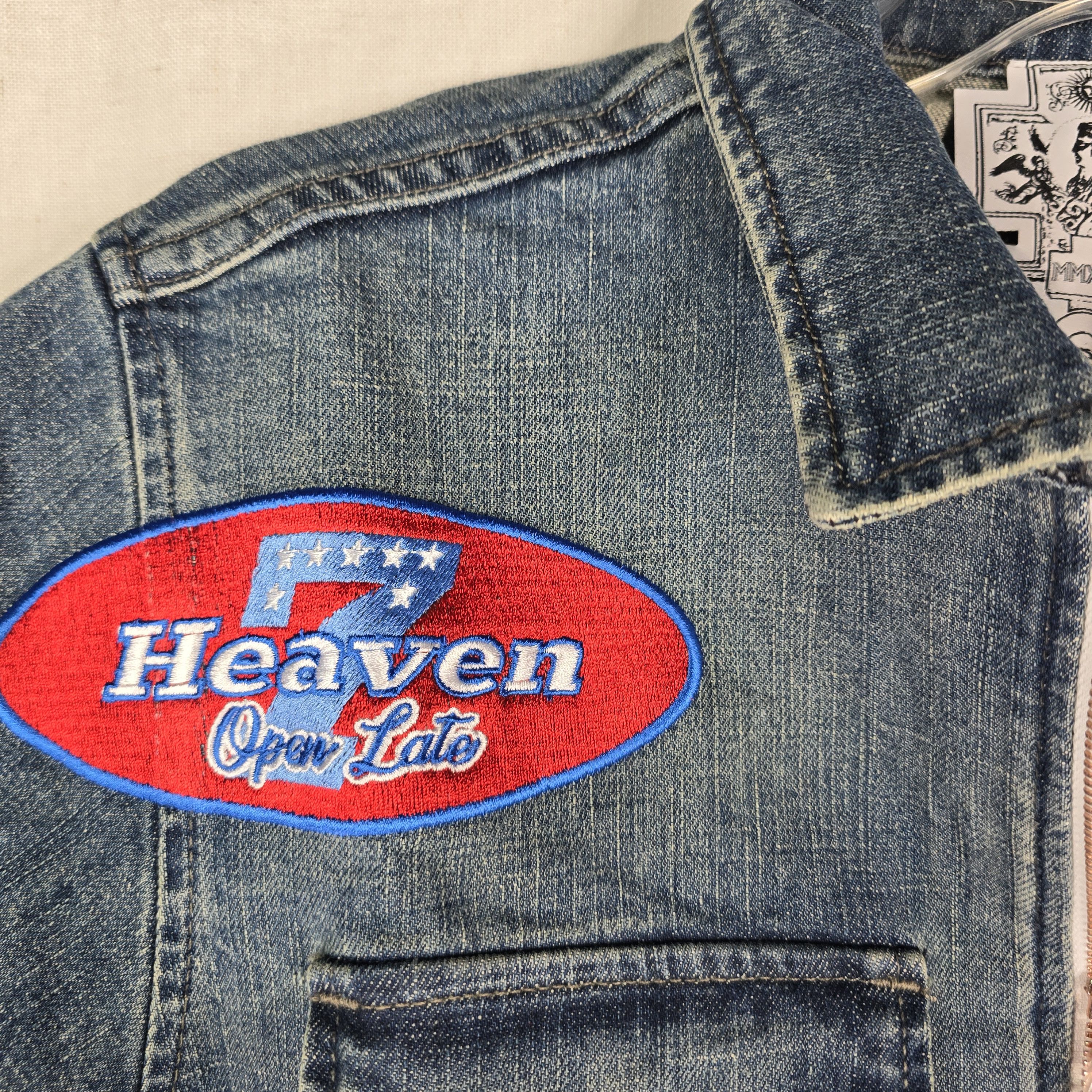 Seventh Heaven Seventh Heaven Patches Denim Jacket Men’s Small Blue Trucker Size US S / EU 44-46 / 1 - 4 Thumbnail