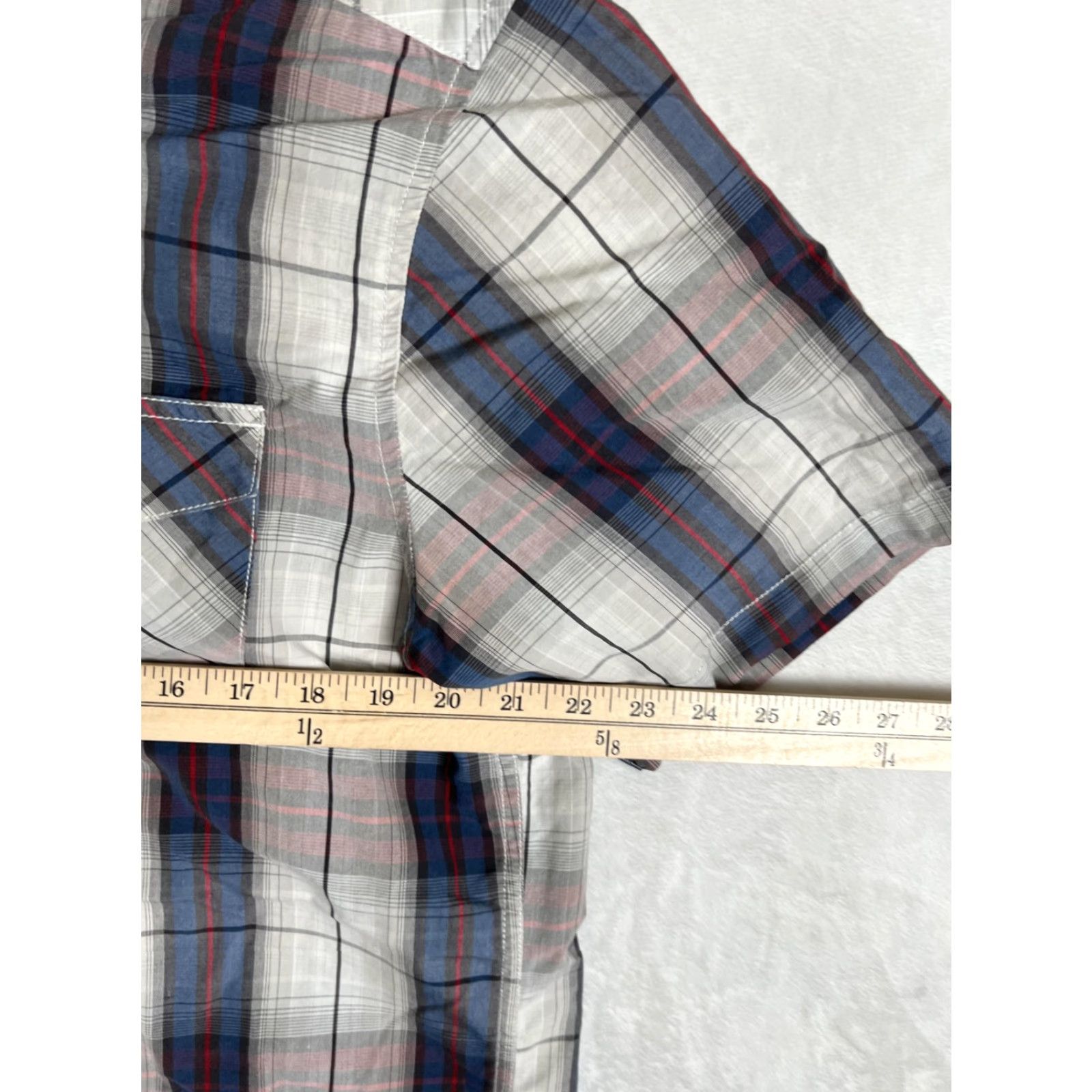 Quiksilver Quiksilver Shirt Mens XL Gray Blue Plaid Short Sleeve Button Front Casual Summer Size US XL / EU 56 / 4 - 5 Thumbnail