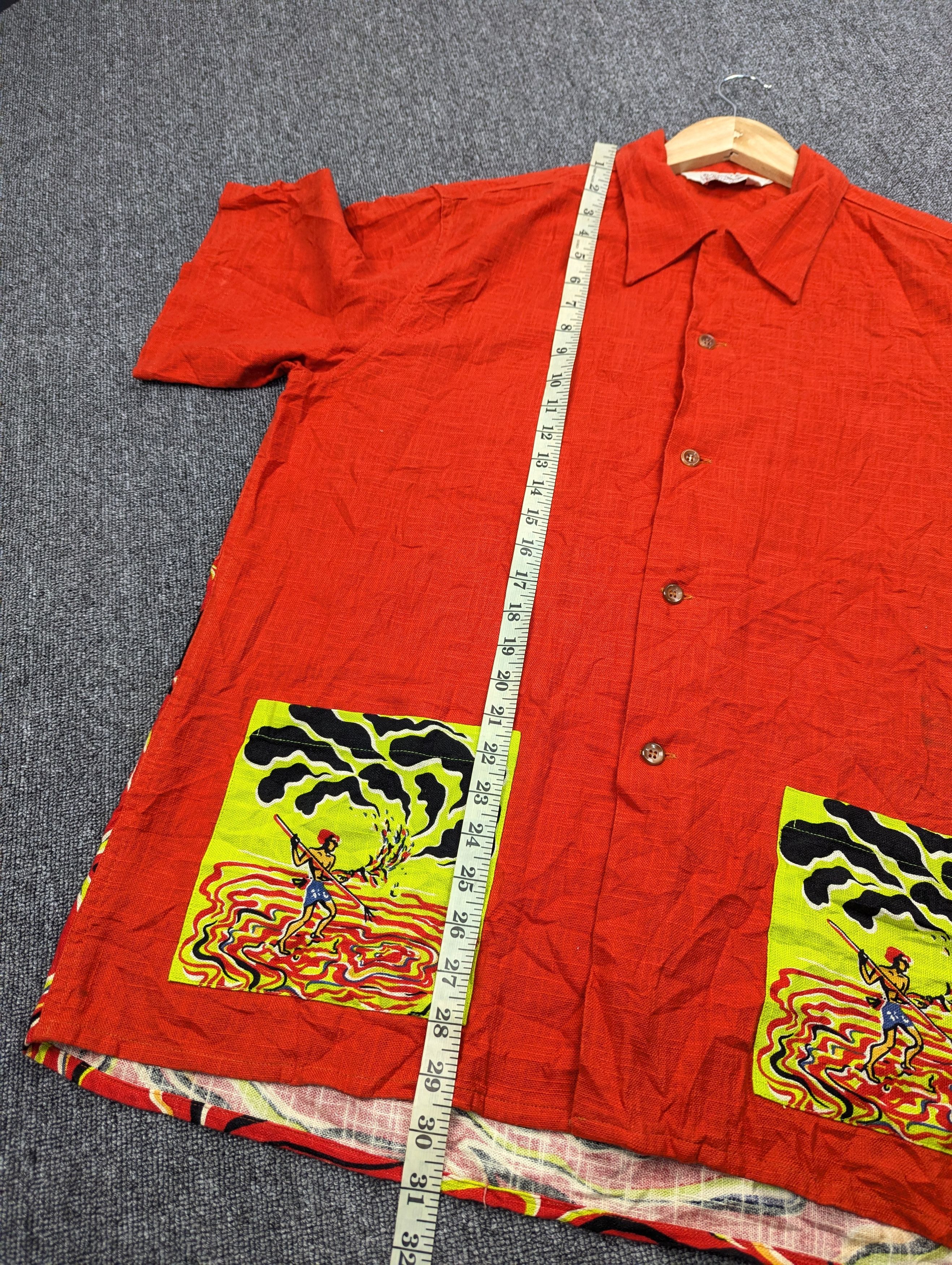 Sun Surf 1950s Sunsurf Torch Fisherman Back Panel Aloha Shirt Size US XL / EU 56 / 4 - 12 Thumbnail