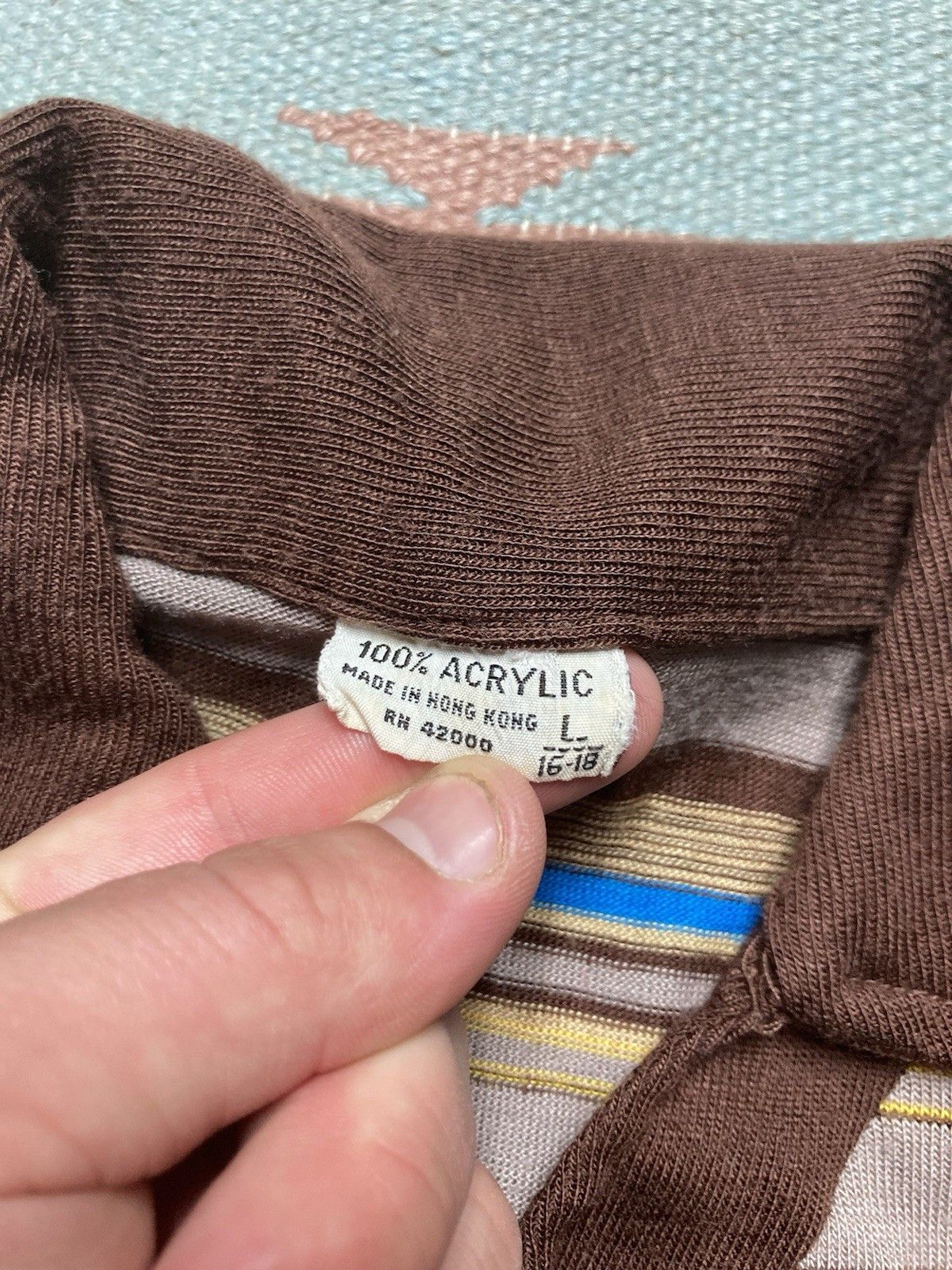 Vintage Vintage 70s polo shirt striped boys large adult small Size US S / EU 44-46 / 1 - 7 Thumbnail