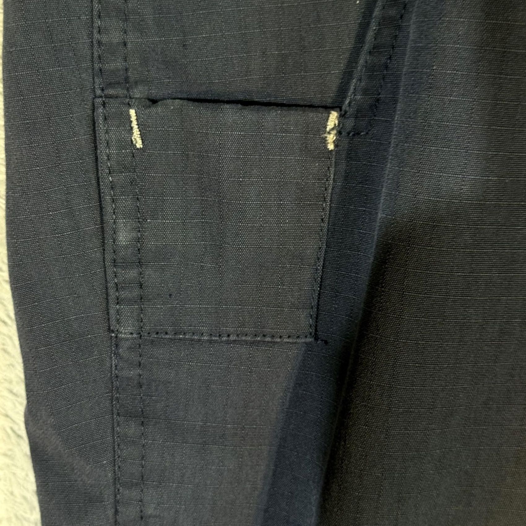 Carhartt Carhartt Pants Mens 36x28 Relaxed Fit Ripstop Workwear Cargo Utility Zip Pocket Navy Blue Size US 36 / EU 52 - 3 Thumbnail