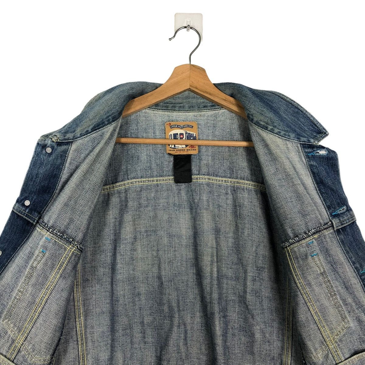 Japanese Brand 🔥90’s Vintage Denim Biker Jacket Iron Horse Big Logo Size US XL / EU 56 / 4 - 11 Thumbnail