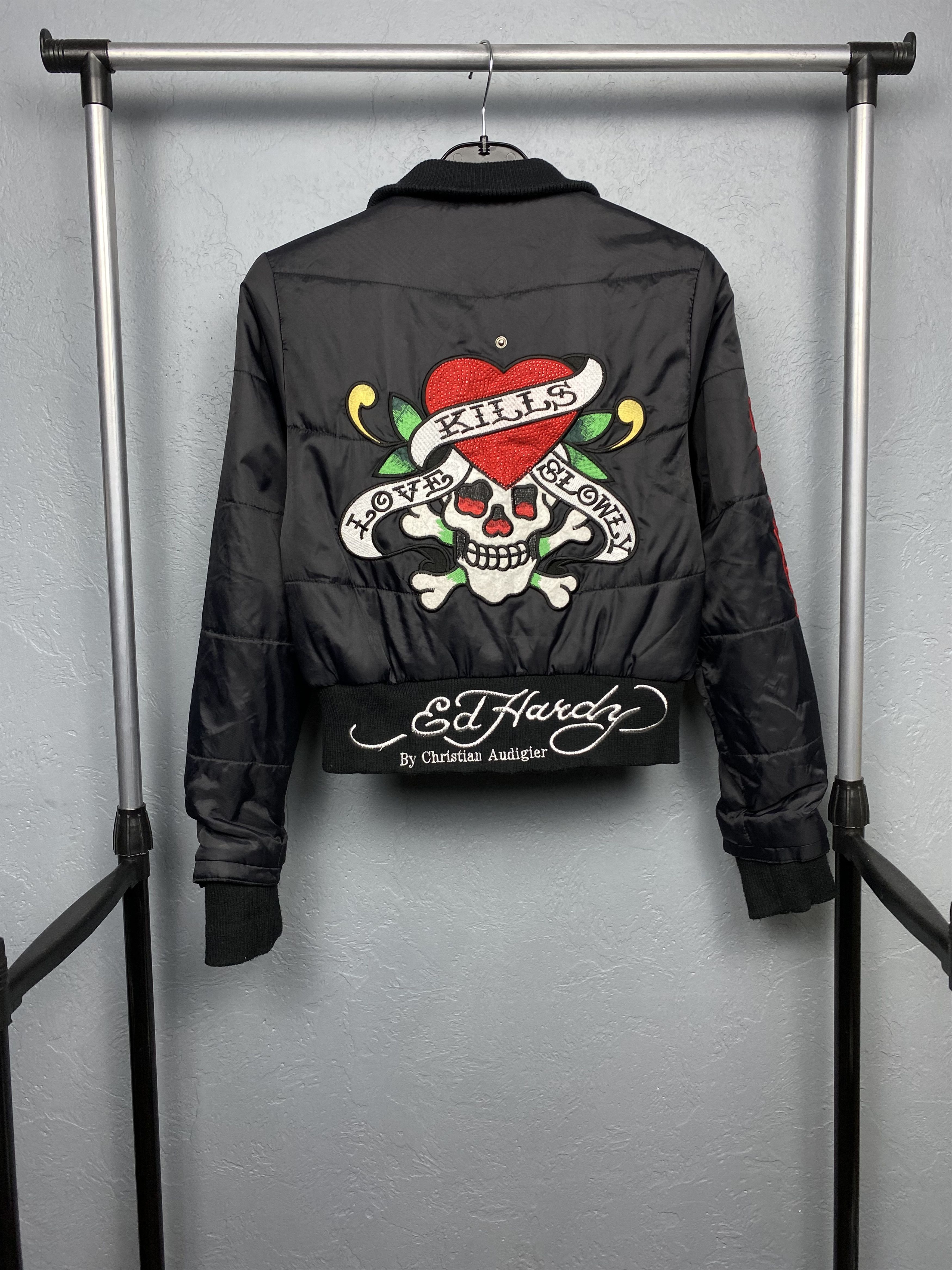 Christian Audigier × Ed Hardy Ed Hardy by Christian Audigier Vintage Womens Nylon Jacket Size S / US 4 / IT 40 - 1 Thumbnail
