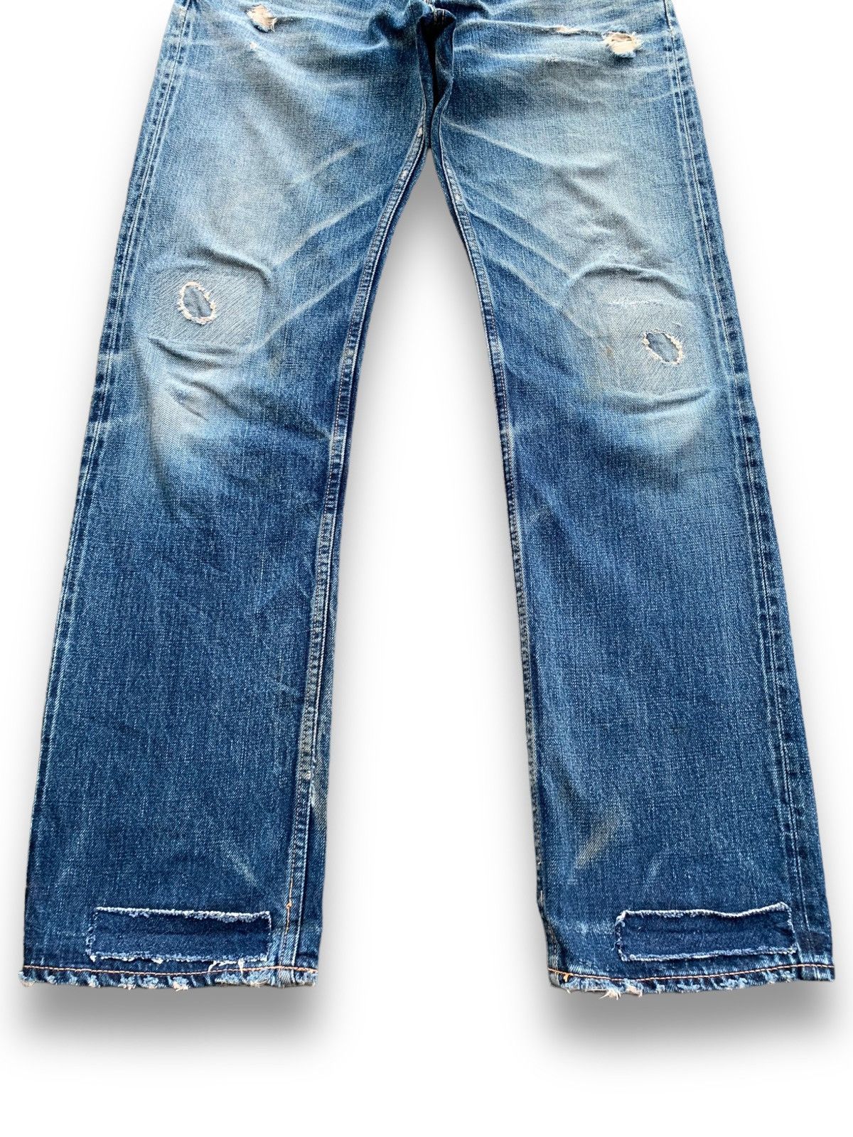 Kapital Kountry Hollywood Ranch Market HR405 Selvedge Patchwork Grunge Jeans Size US 31 - 13 Thumbnail