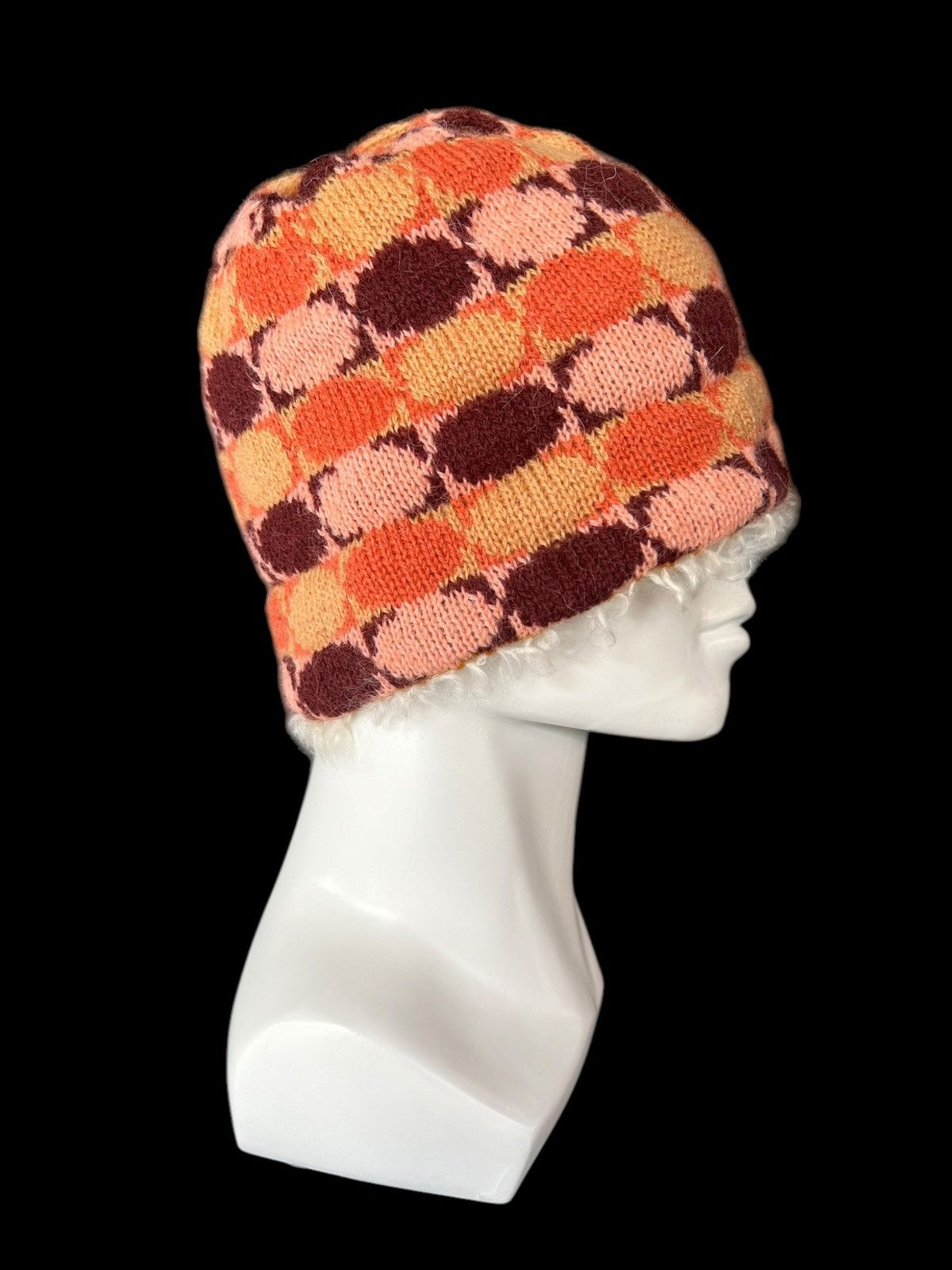 Japanese Brand × Kapital × Vintage Crochet Knitted Rare fur Beanie Hats ☠️☠️ Size ONE SIZE - 2 Thumbnail