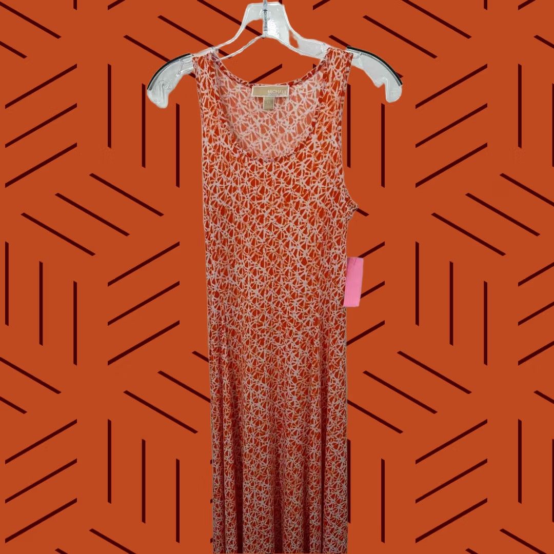 michael kors orange dress Michael Sleeveless Knotted Waist which move gracefully with each step Michael Kors Orange Asymmetrical Dress