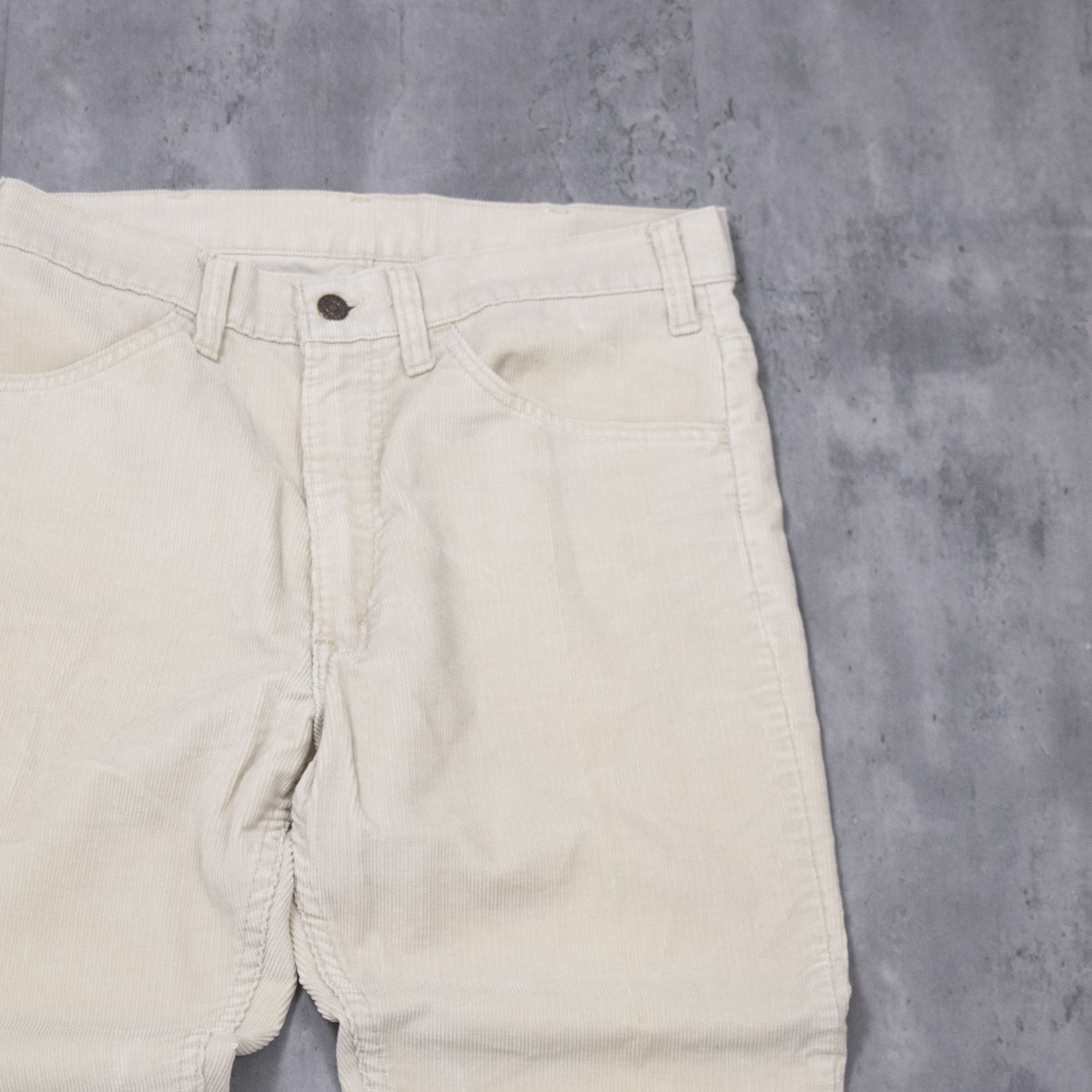 Levi's Vintage Clothing Vintage 70s Levi's Talon Corduroy Beige Straight Leg Pants Size US 32 / EU 48 - 7 Thumbnail