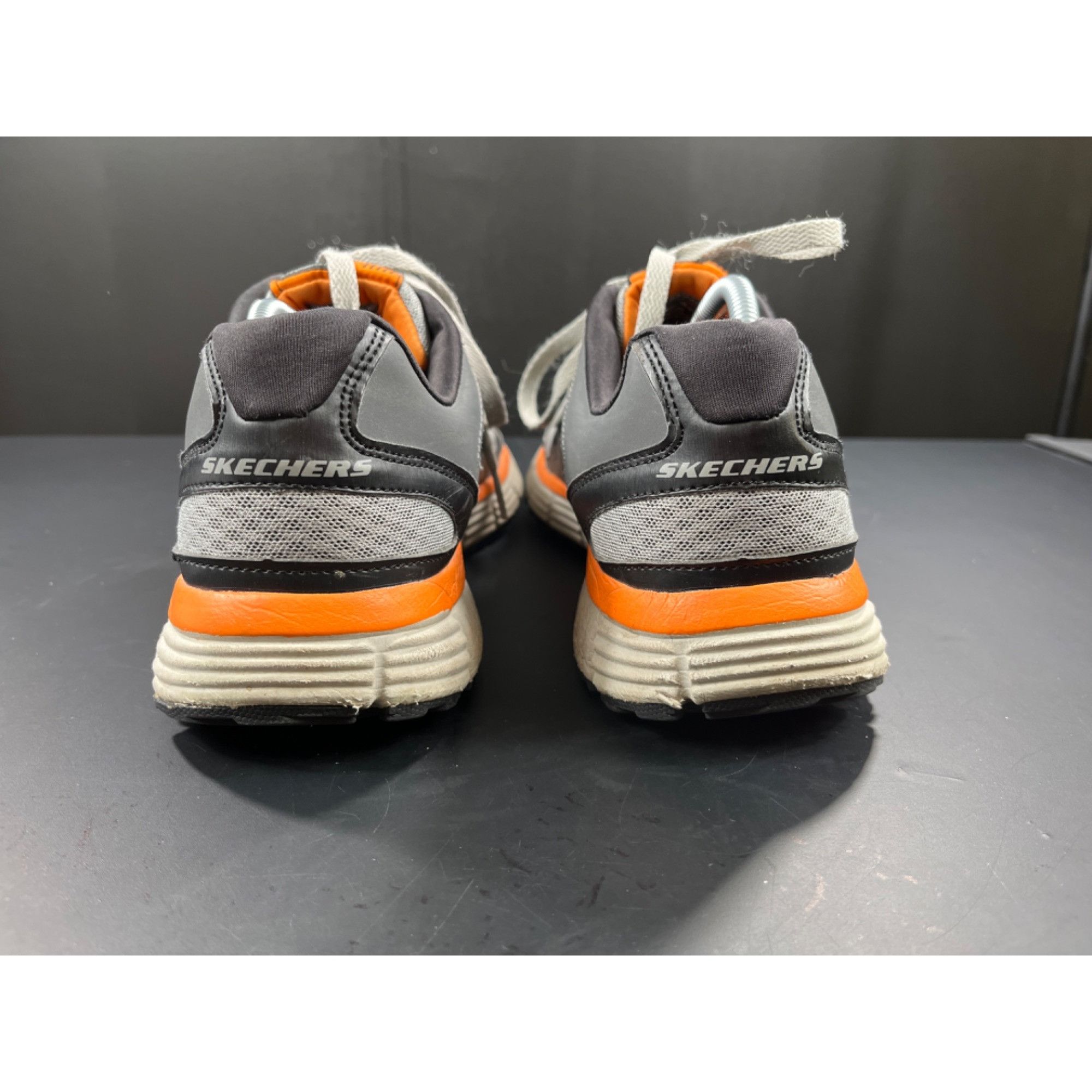 SKECHERS Skechers SKU 7841 Mens lightweight Gray Orange Running Shoes Size US 10 / EU 43 - 5 Thumbnail