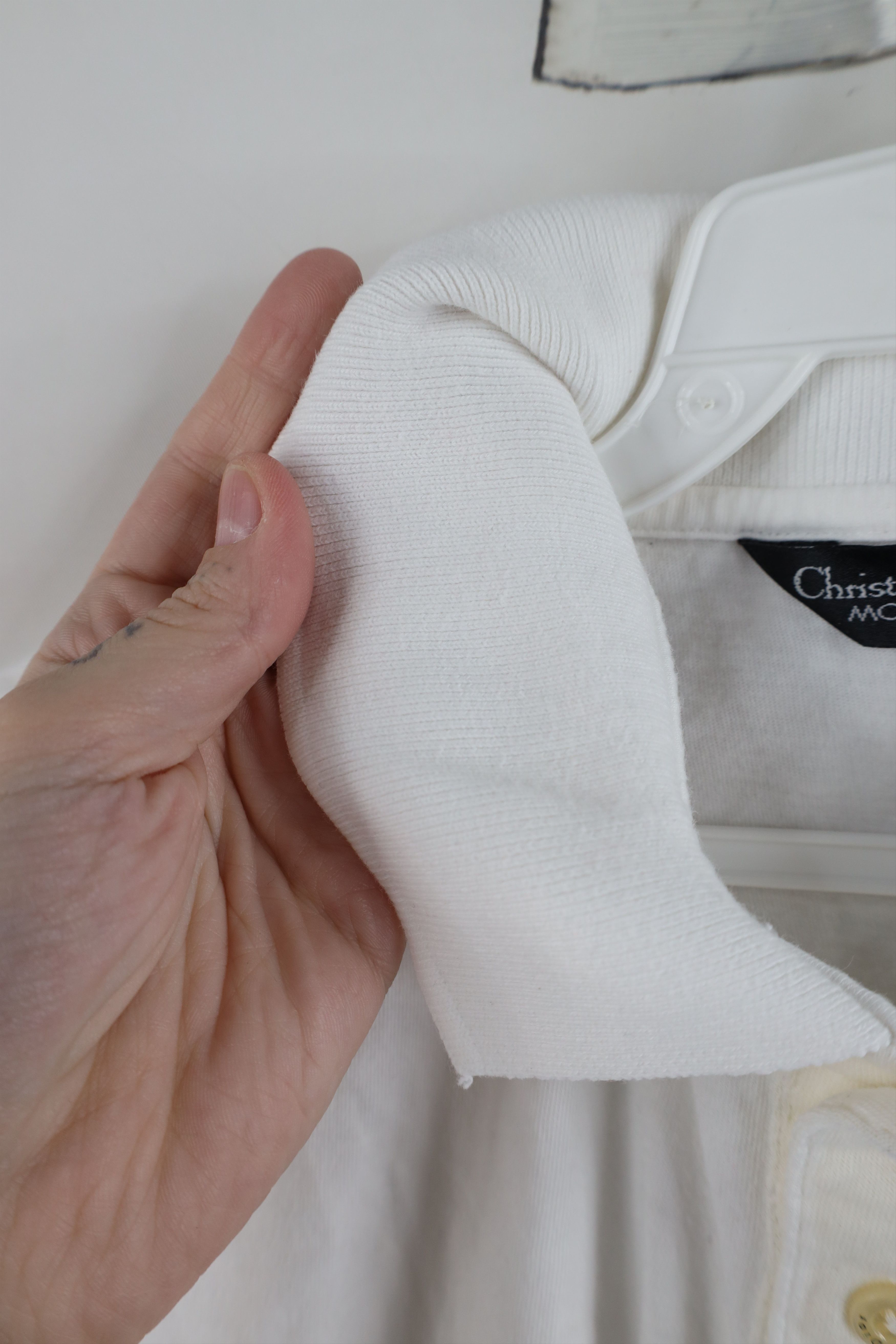 Christian Dior Monsieur × Vintage Vintage 80s 90s Christian Dior Knit Golf Polo Shirt White Size US XL / EU 56 / 4 - 9 Thumbnail