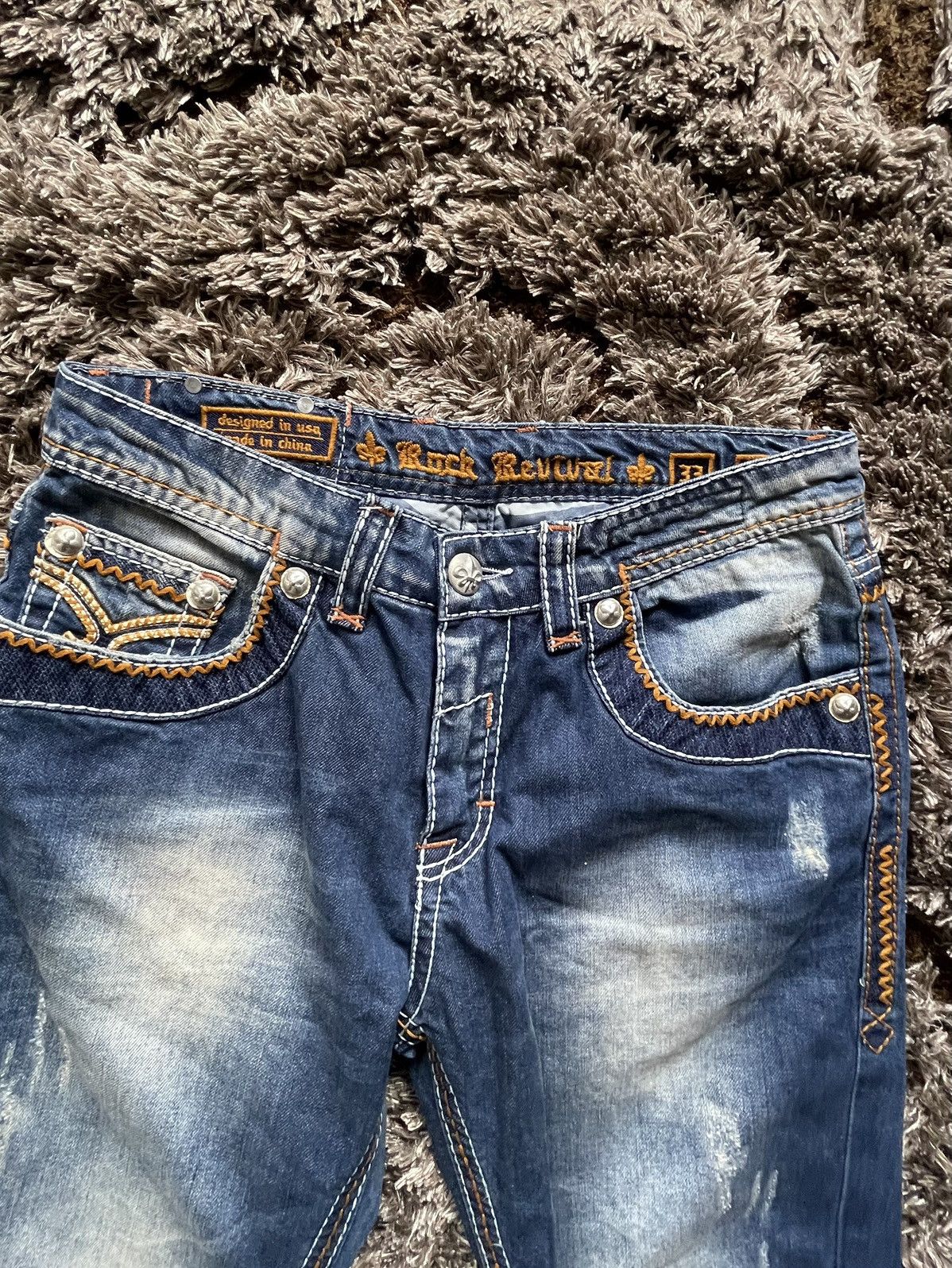 Rock Revival Rock Revival Tyson Straight Leg Jeans - Size 33 Size US 33 - 2 Thumbnail