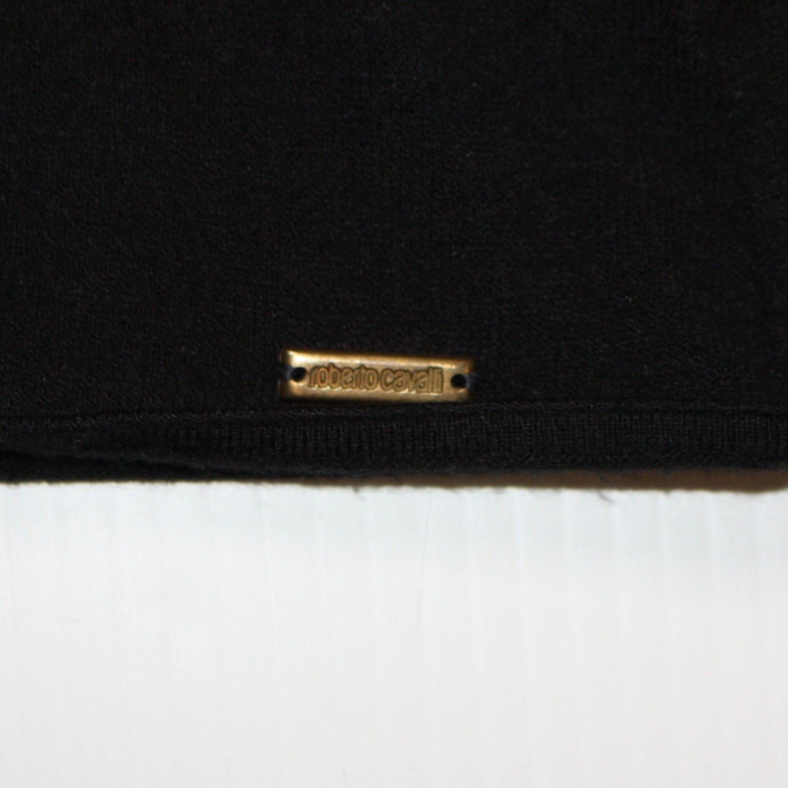Roberto Cavalli Black Knit Sweater with Crystal Beaded Mesh Front size M Size M / US 6-8 / IT 42-44 - 15 Thumbnail