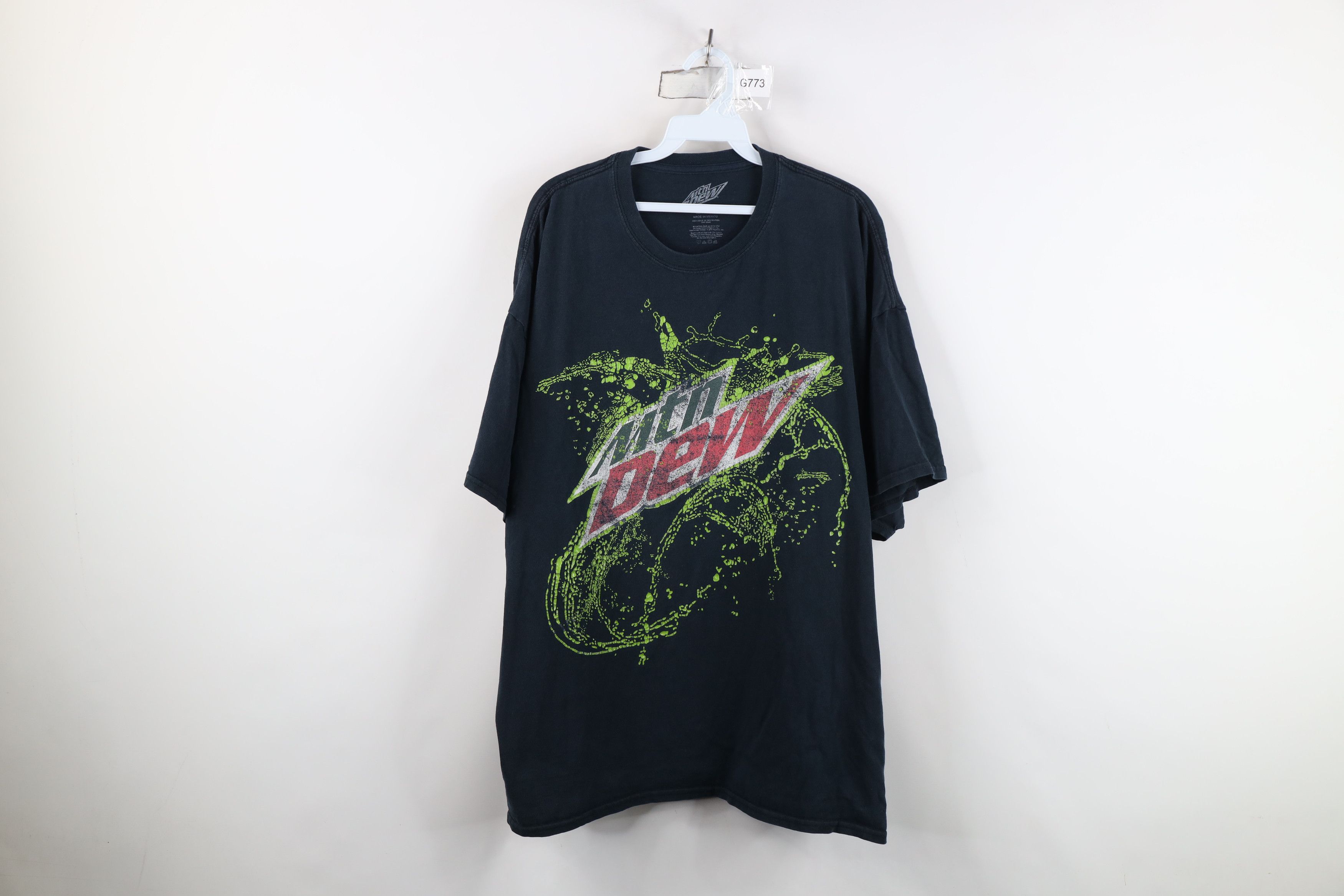 Vintage Vintage Y2K Spell Out Mountain Dew T-Shirt Black Cotton Size US XXL / EU 58 / 5 - 1 Thumbnail