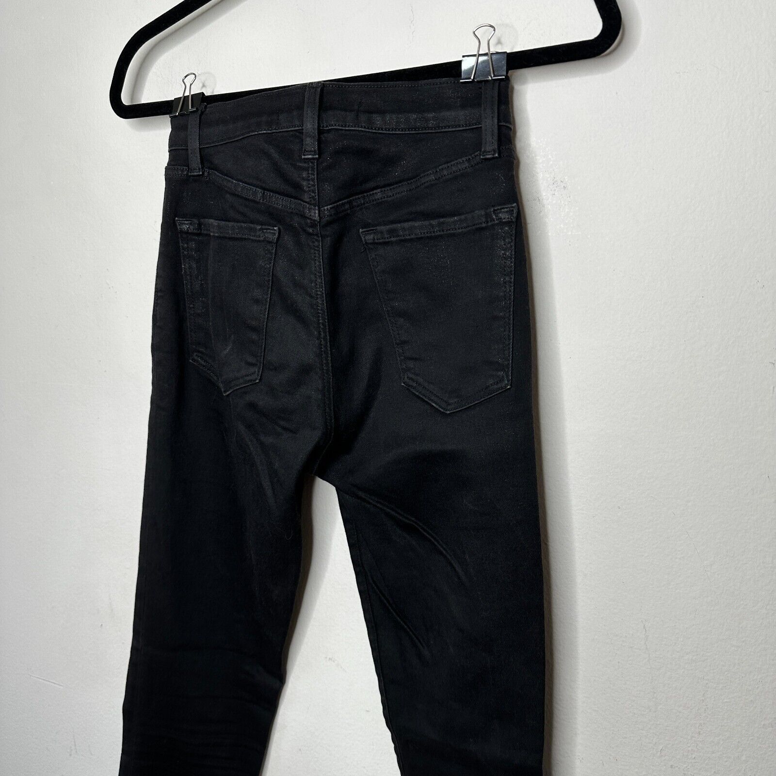 J Brand J Brand Steph Shep Black High-Rise Lace Up jean Vendetta 25 Size 25" / US 0 / IT 36 - 8 Thumbnail