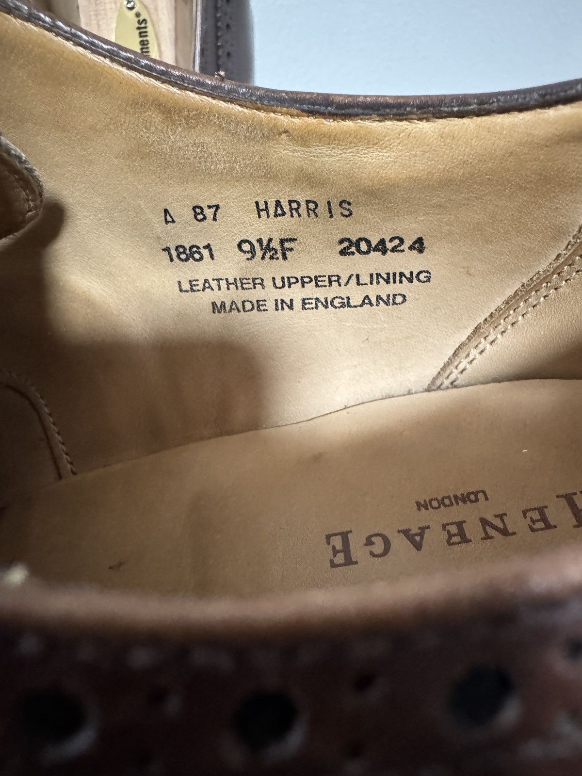 Crockett & Jones Shipton & Heneage by Crockett and Jones Harris 9.5 F Size US 10.5 / EU 43-44 - 5 Thumbnail