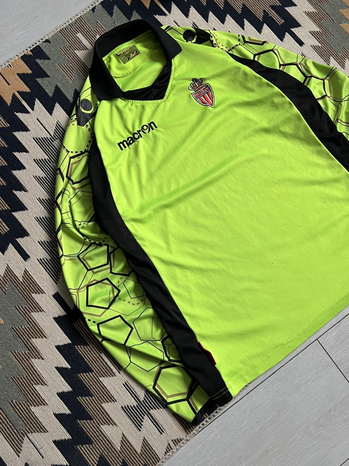 Macron Ac Monaco 2012-2013 GK Soccer Jersey Shirt Size US M / EU 48-50 / 2 - 2 Thumbnail