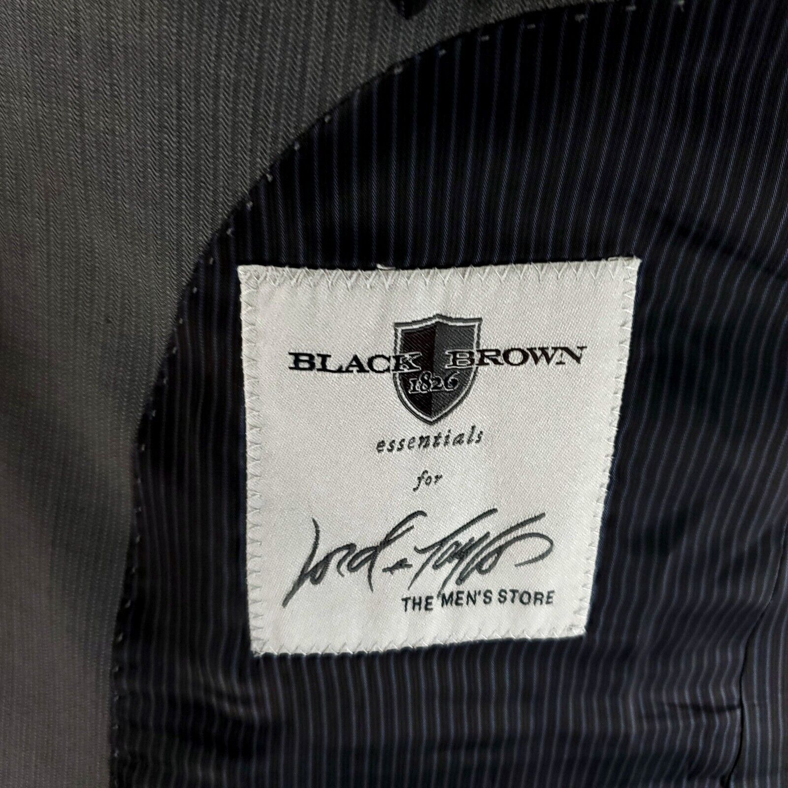 Black Brown 1826 Black Brown 1826 Lord Taylor Wool 2 Button Blazer 38R /Slim Size 38R - 7 Thumbnail
