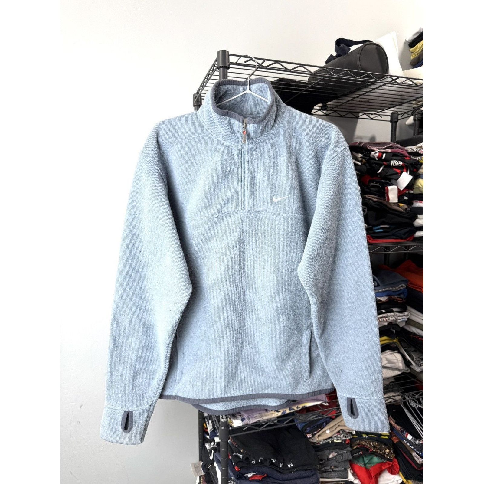 Nike Vintage 1990’s Nike Fleece Sweatshirt Y2K Hype Size US M / EU 48-50 / 2 - 1 Thumbnail