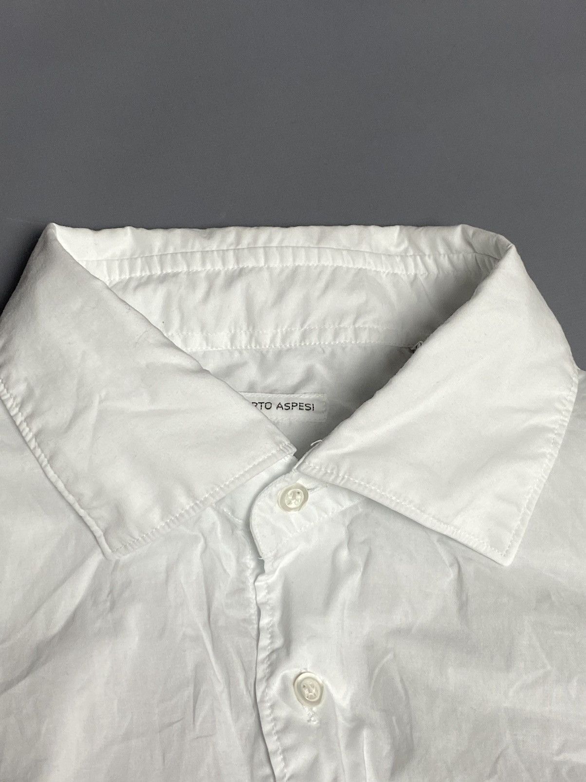 Aspesi Alberto Aspesi White Button Up Shirt Sz 41/16 Vintage Italy Size US L / EU 52-54 / 3 - 11 Thumbnail